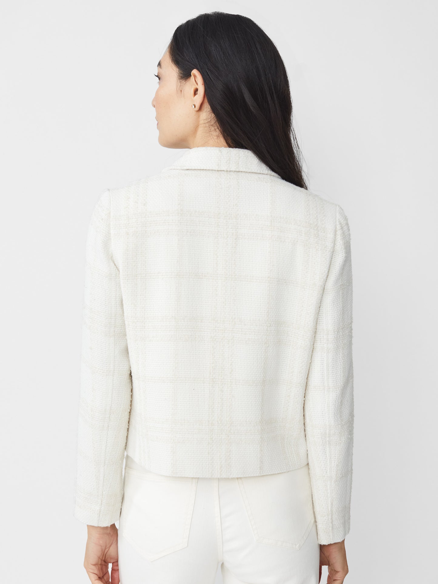 J.McLaughlin Claudie jacket in Off White made with Polyester.