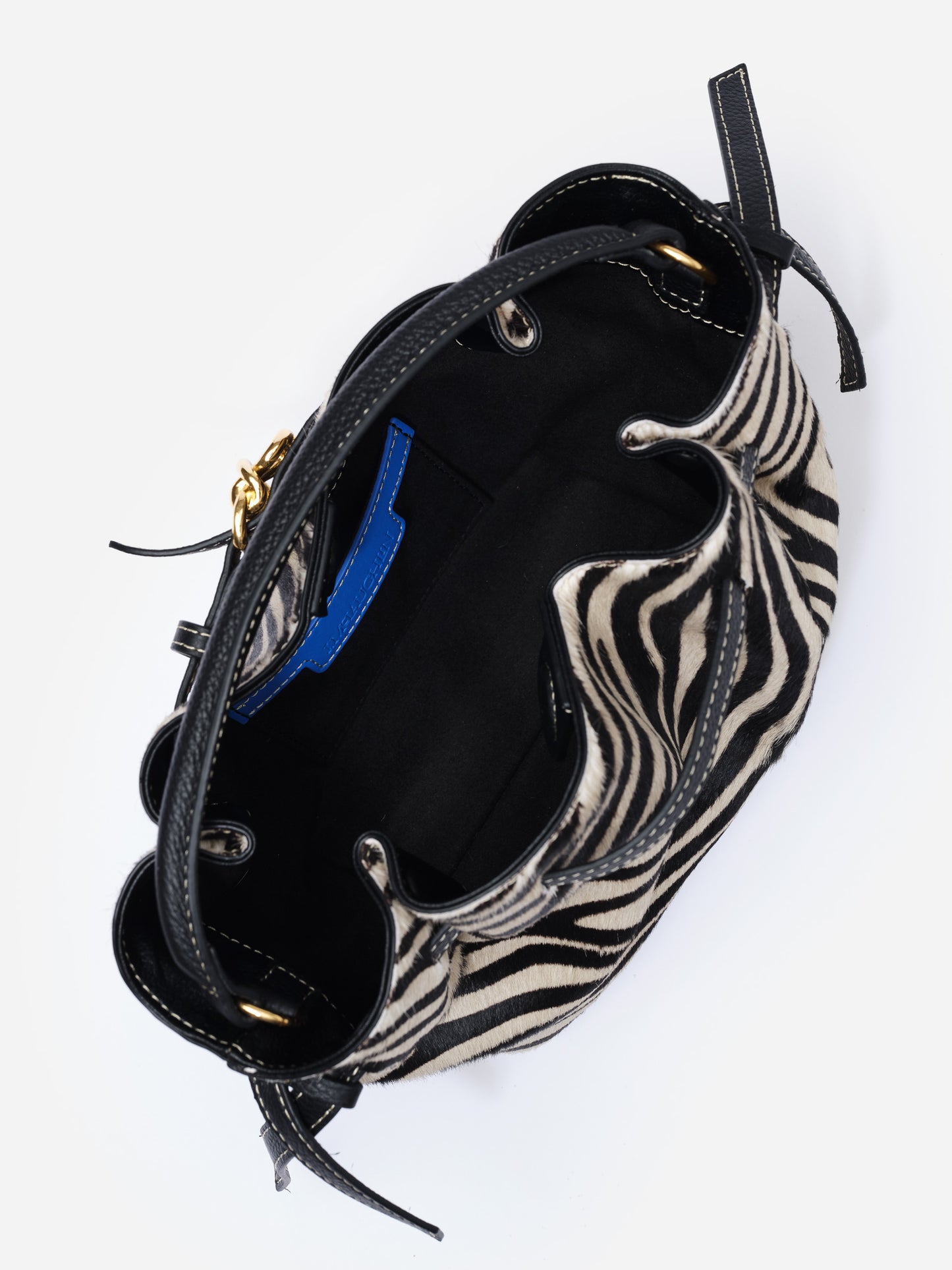 Mini Lex Pony Hair Handbag in Zebra Stripes
