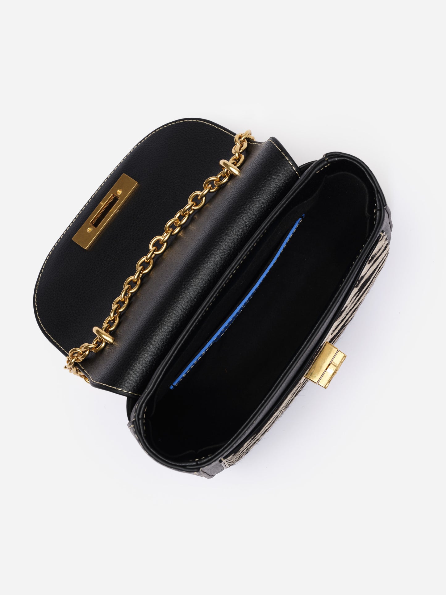 Waverly Leather Handbag in Zebra Stripes