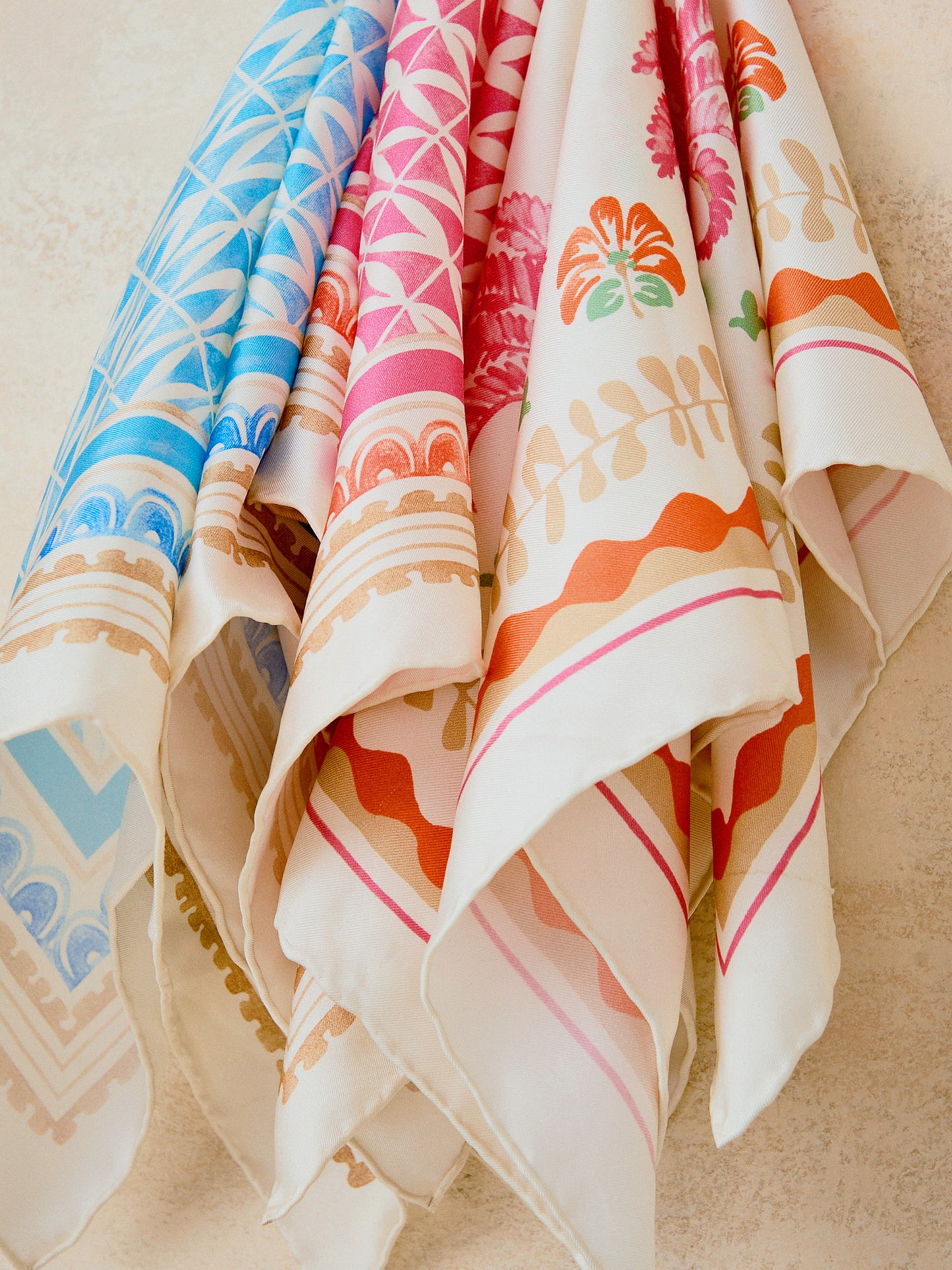 J.McLaughlin Nikka scarf in aqua/multi made with silk.