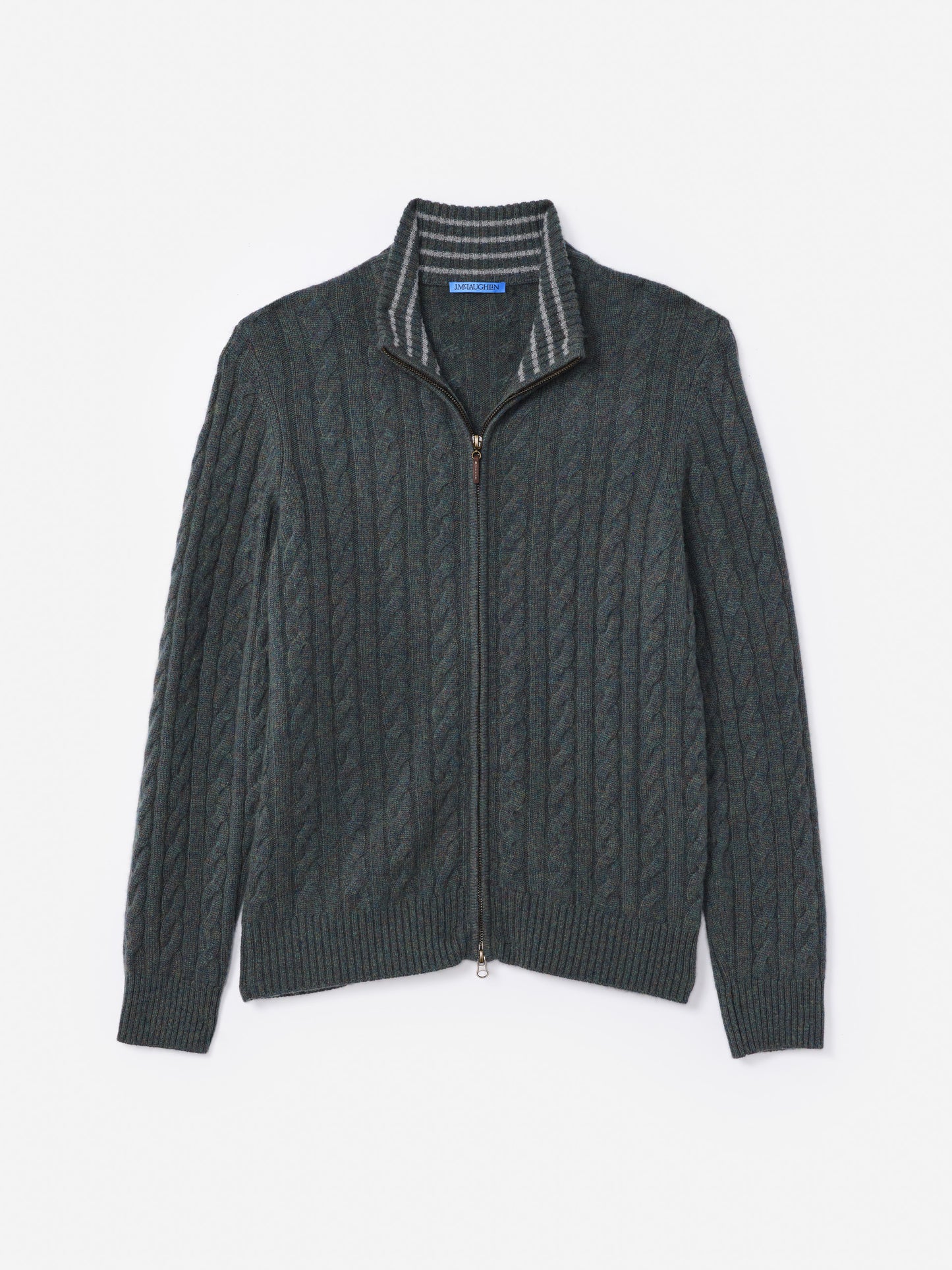 J.McLaughlin Lochside cardigan in dk forest made with cashmere.