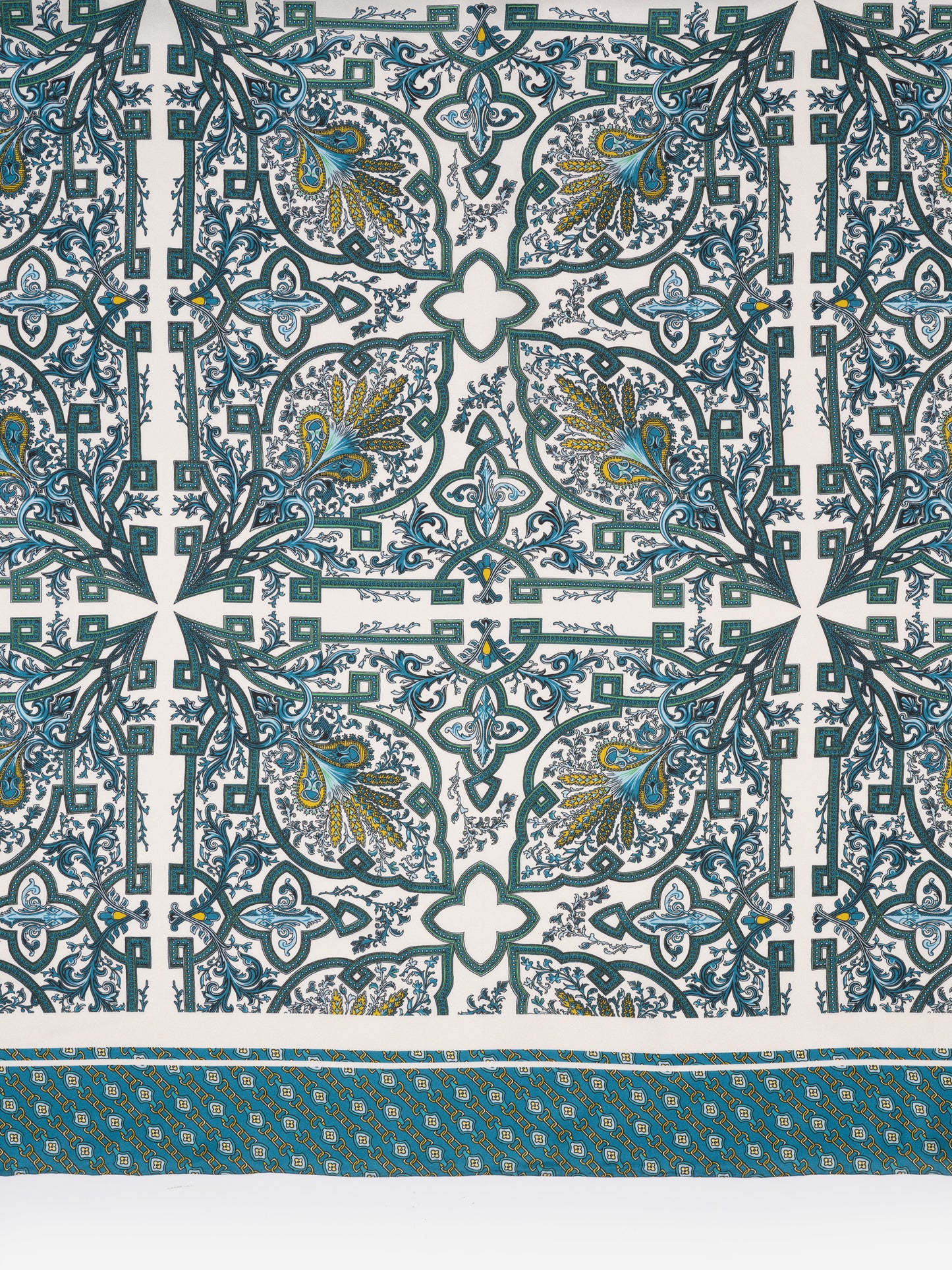 The Grace Silk Scarf in Baroque Medallion Square
