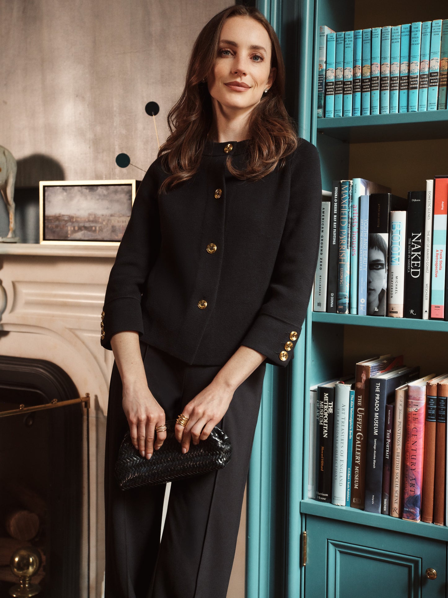J.McLaughlin Prima cardigan in black made with cotton/modal.