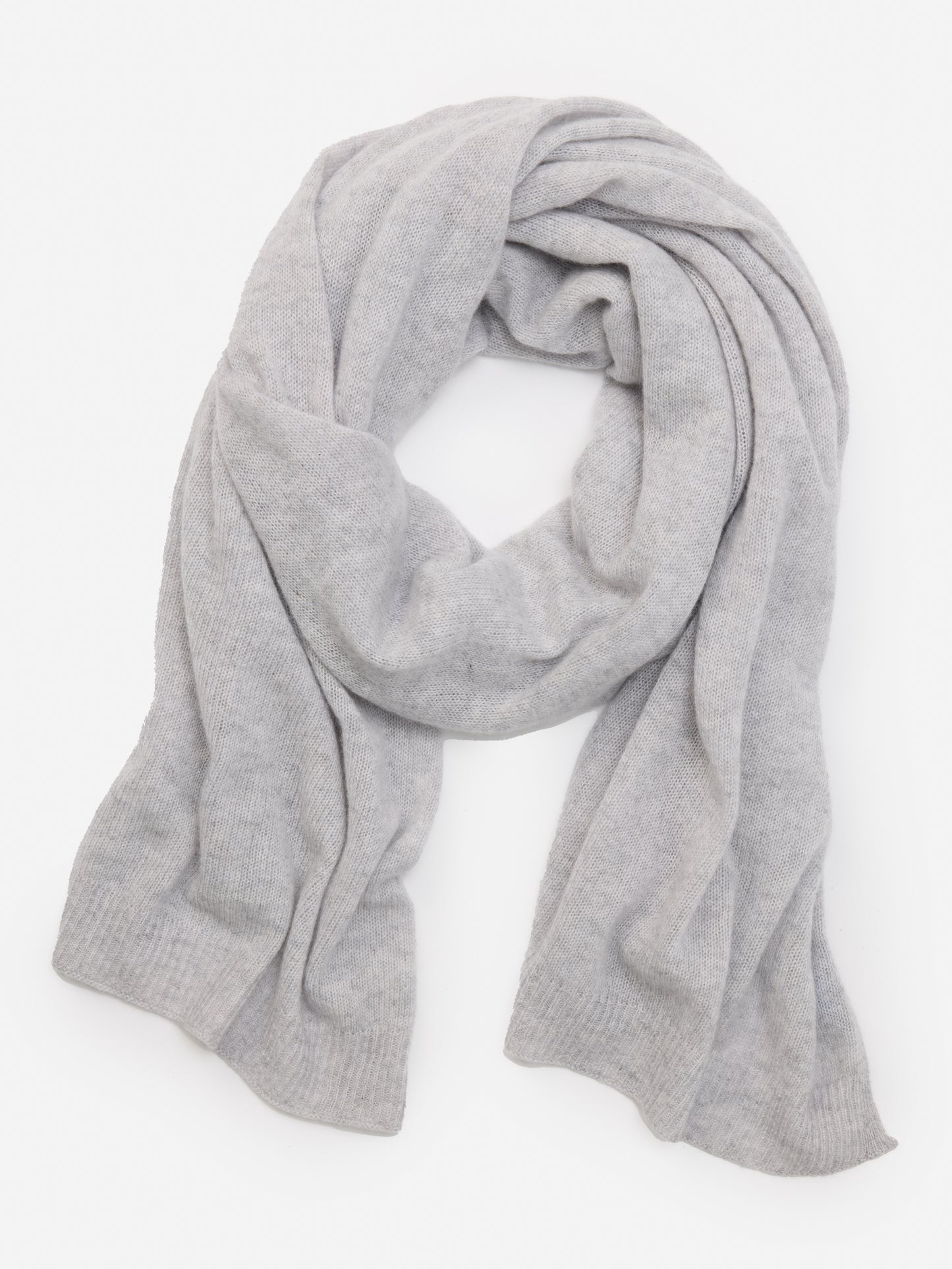 J.McLaughlin Ailia scarf in light grey made with cashmere.