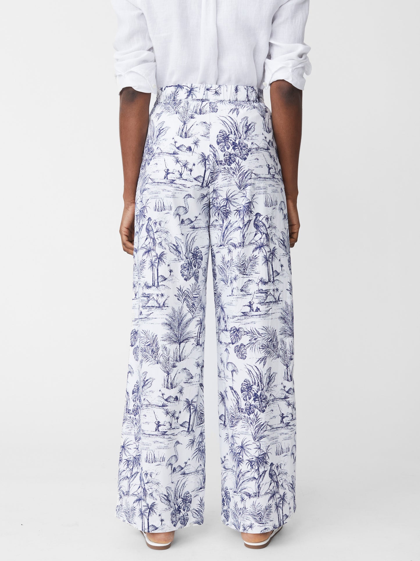 Amal Pants in Heron Toile