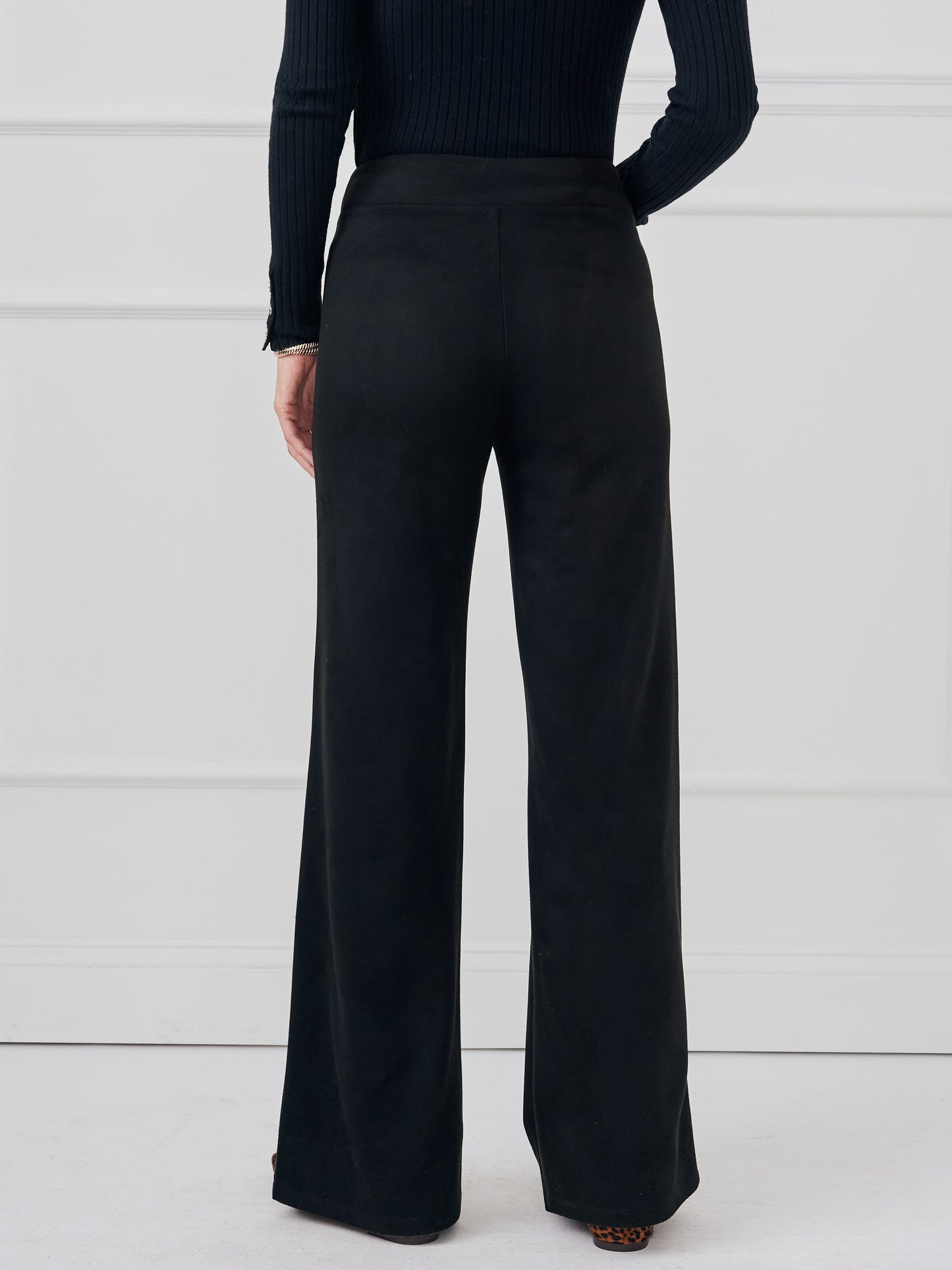 J.McLaughlin Anderson pants in black made with faux suede.
