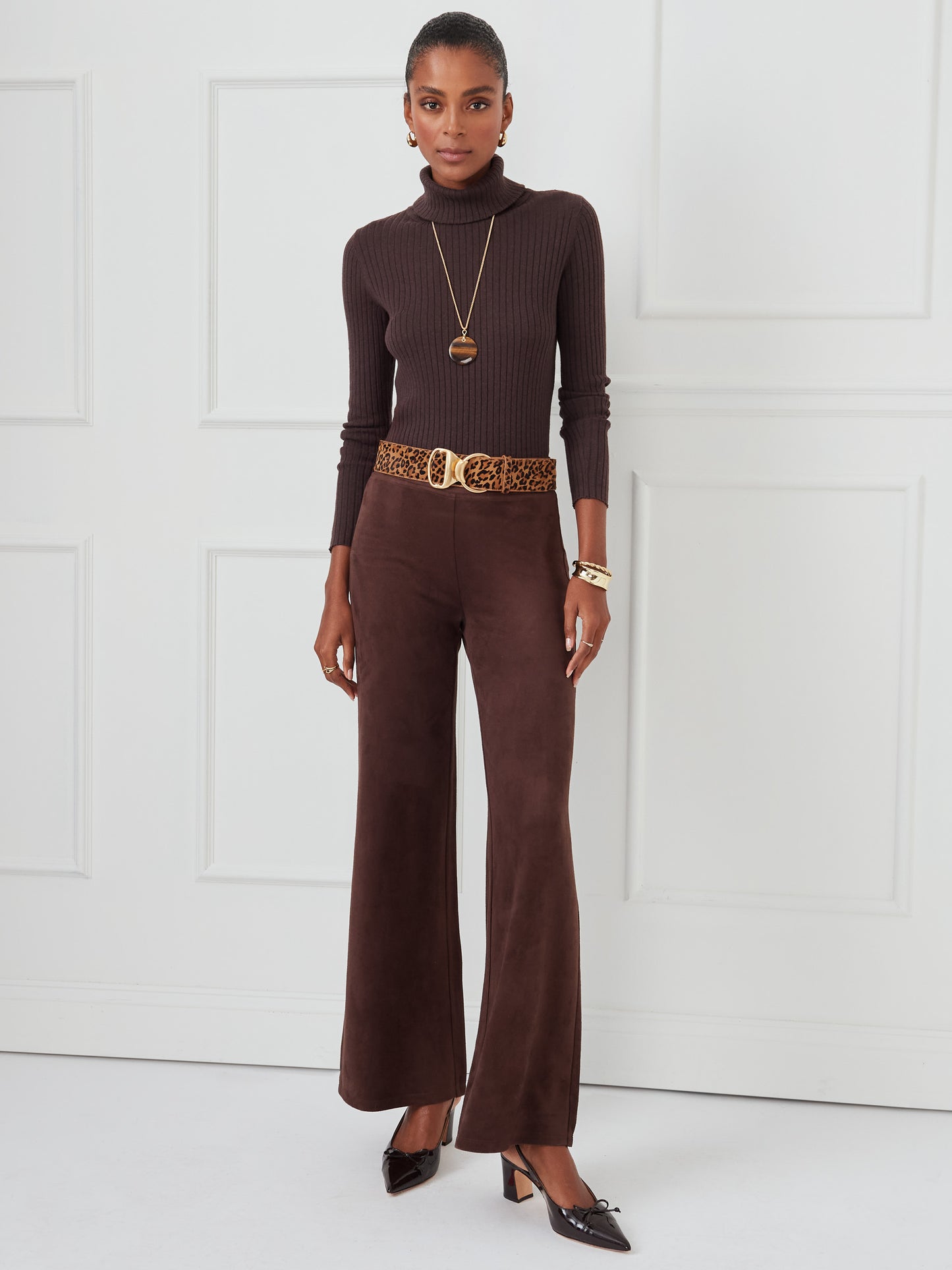 J.McLaughlin Anderson pants in mocha made with polyester/spandex.