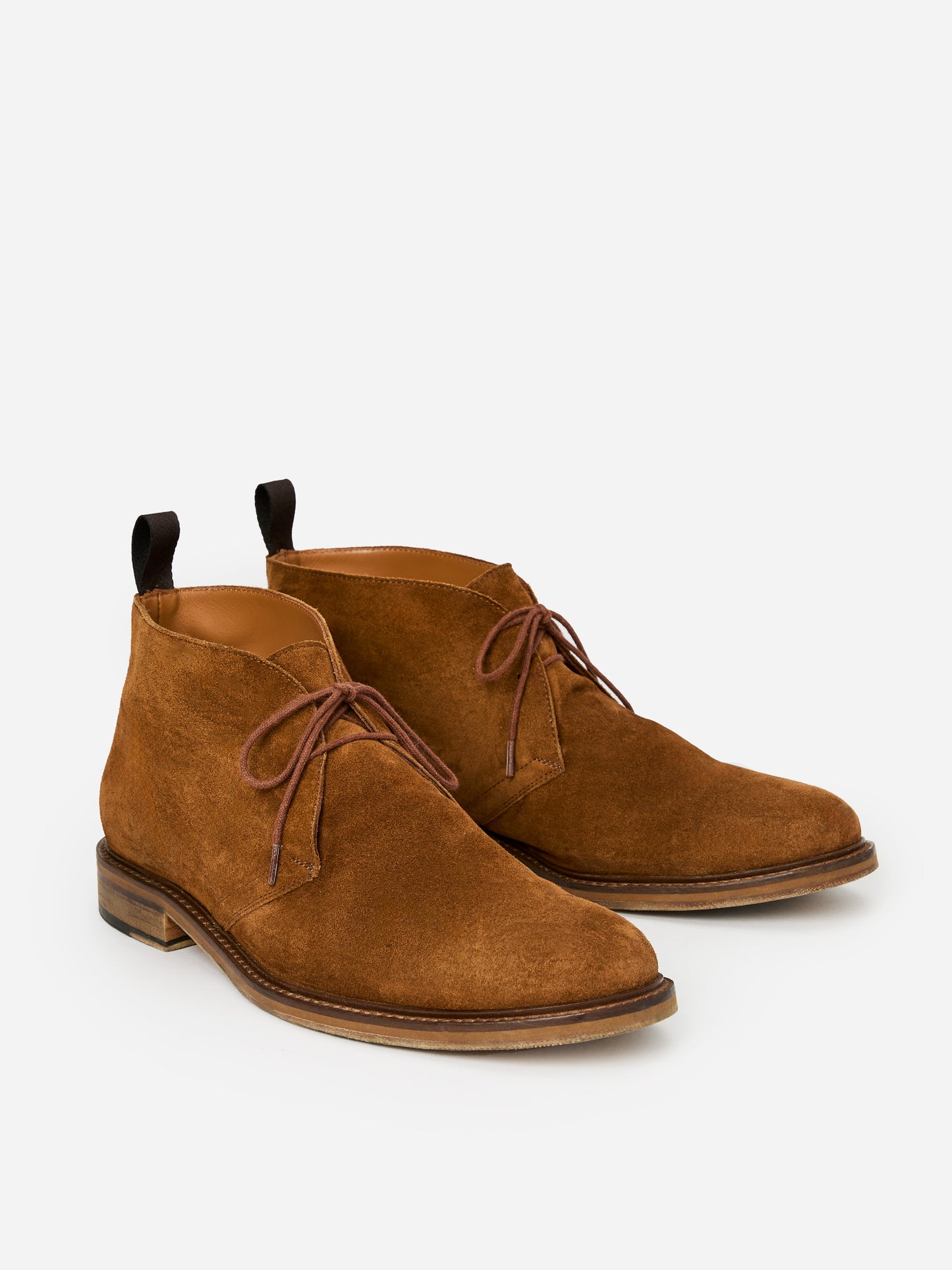 J.McLaughlin Baltis boot in cognac made with suede.