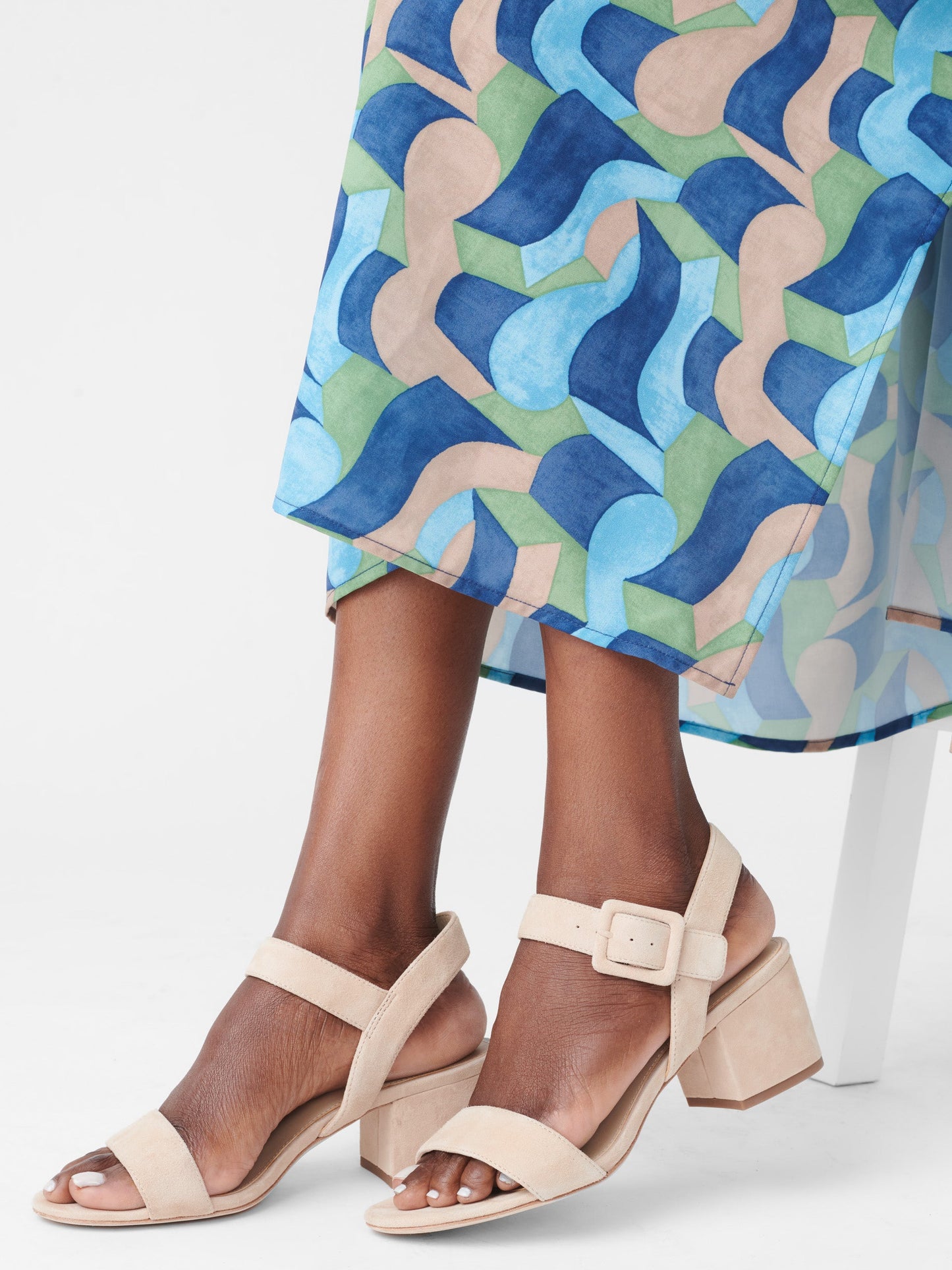 J.McLaughlin Jessamine sandals in ecru made with suede.