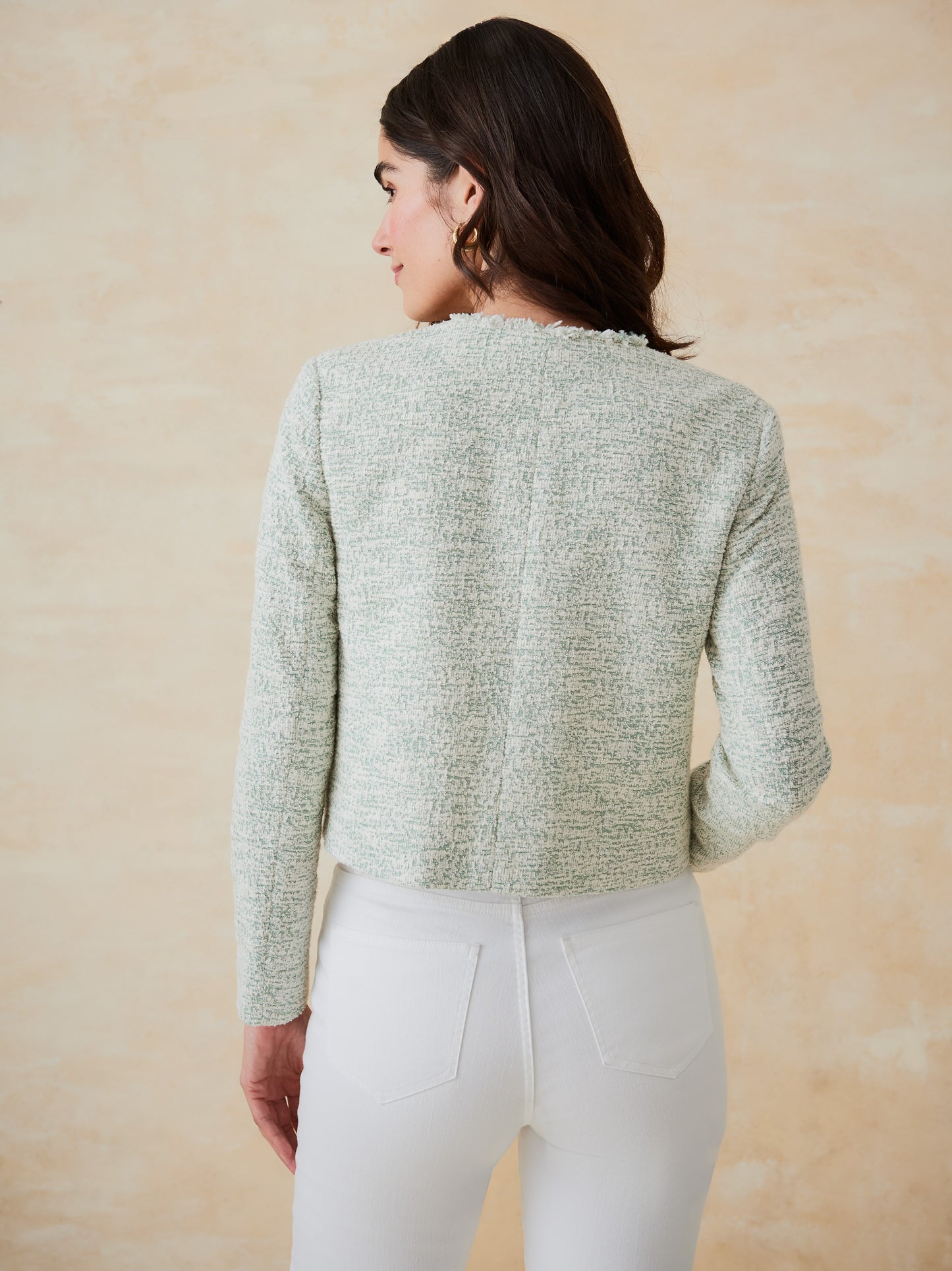 J.McLaughlin Berry jacket in faded green made with cotton/ployester.