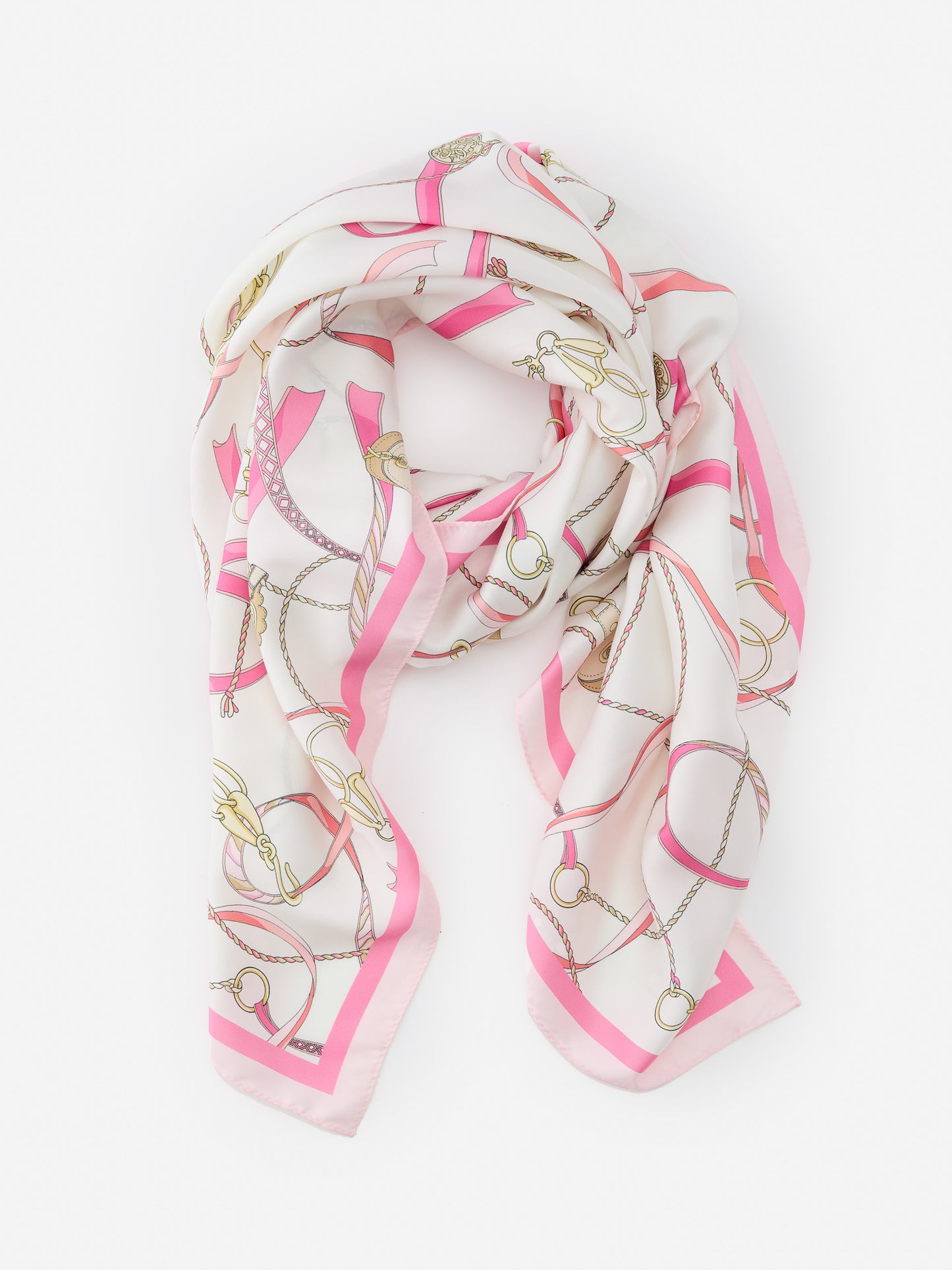 J.mcLaughlin Magic scarf in white/pink made with polyester.