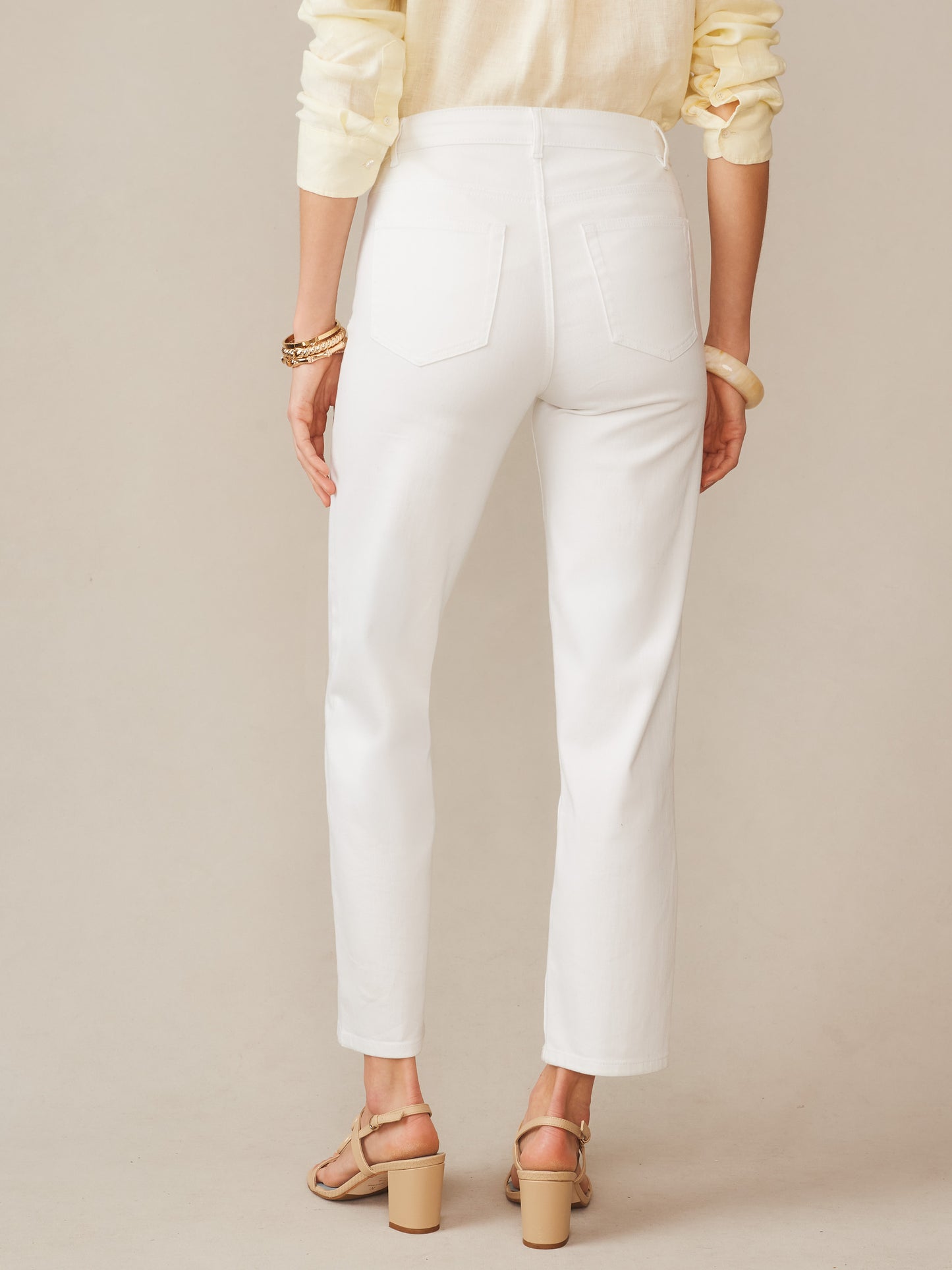 J.McLaughlin Galveston jeans in white made with cotton/denim.