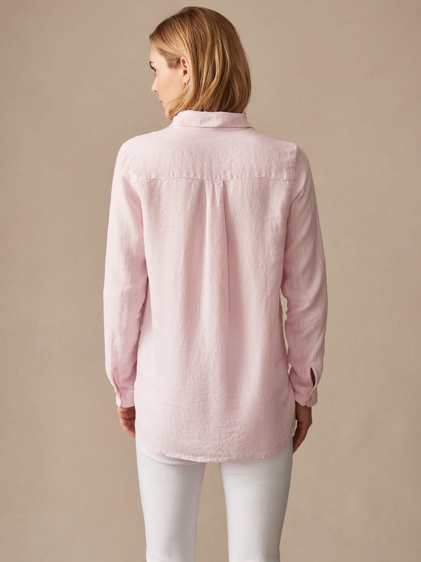 J.mcLaughlin Britt linen shirt in pink made with linen