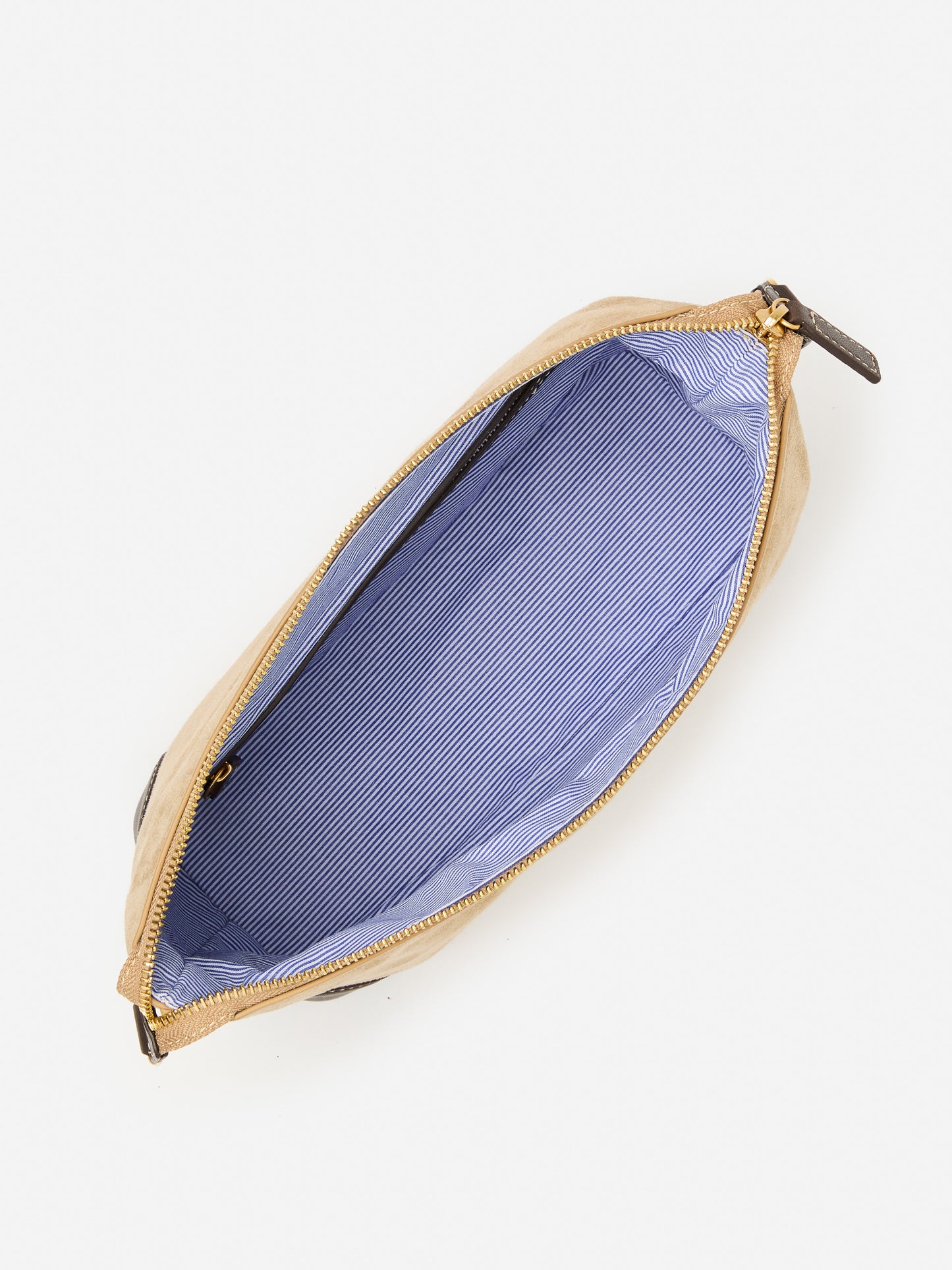 J.McLaughlin Butler dopp kit in sand made with suede.