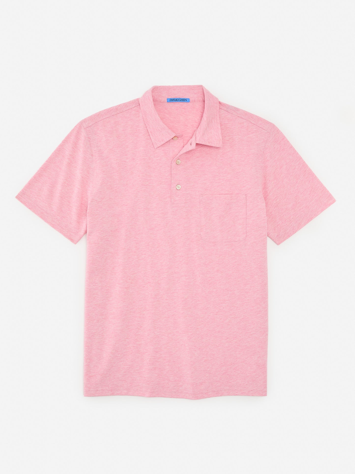 J.McLaughlin Callahan polo in heather pink made with cotton.