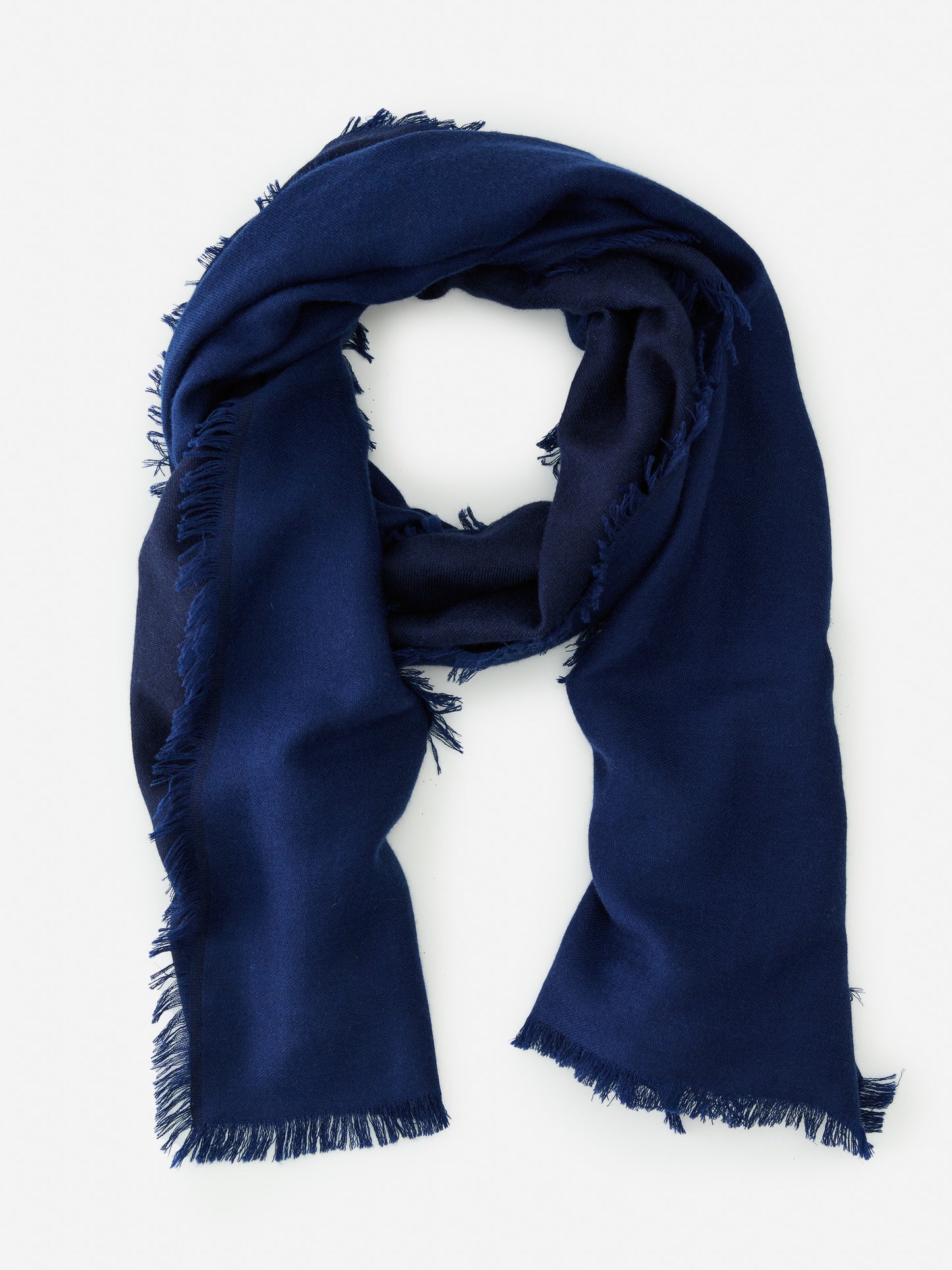 J.McLaughlin Carey scarf in navy/midnight made with cashmere.