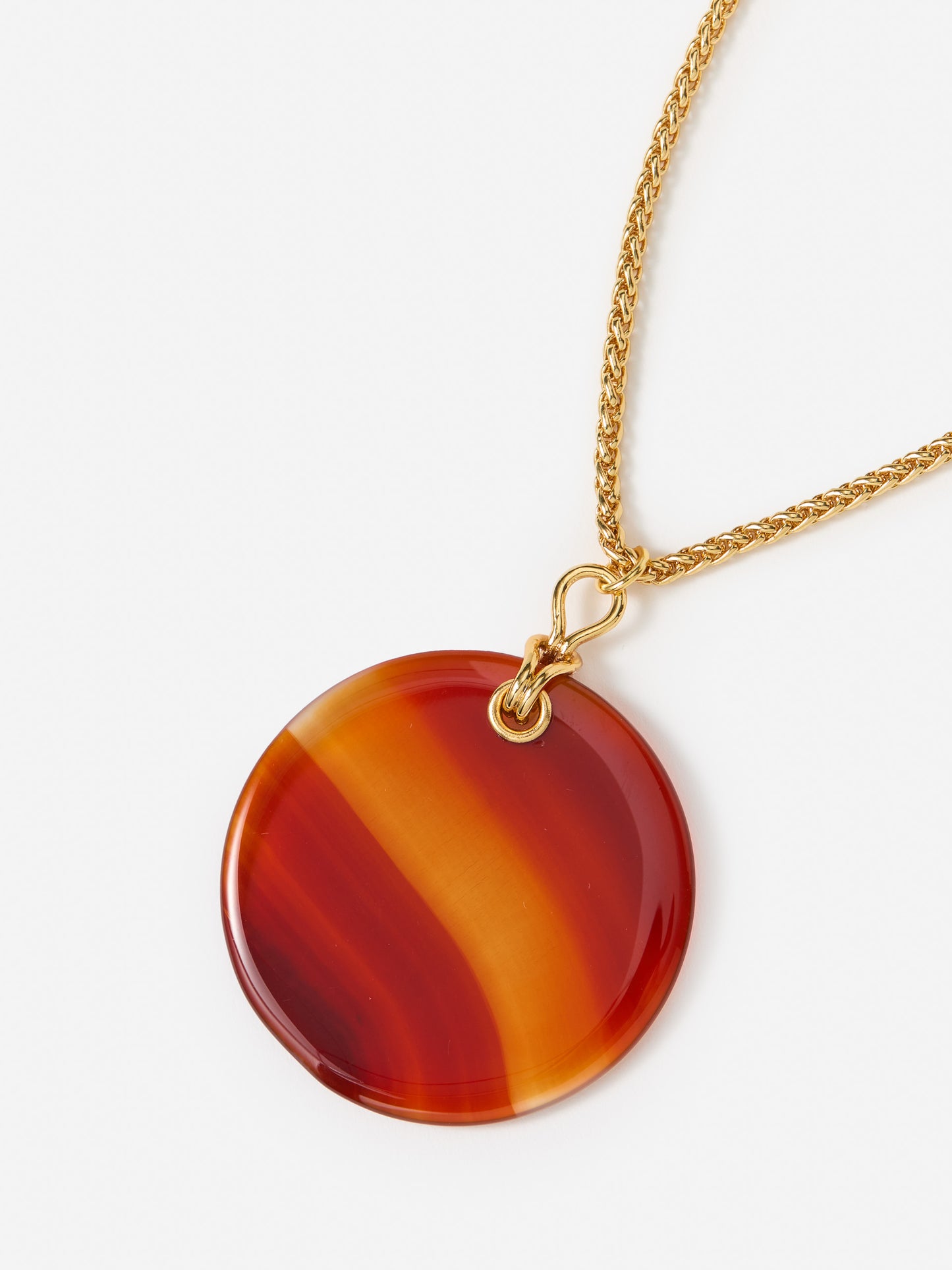 J.McLaughlin Carnelian necklace in orange made with brass.