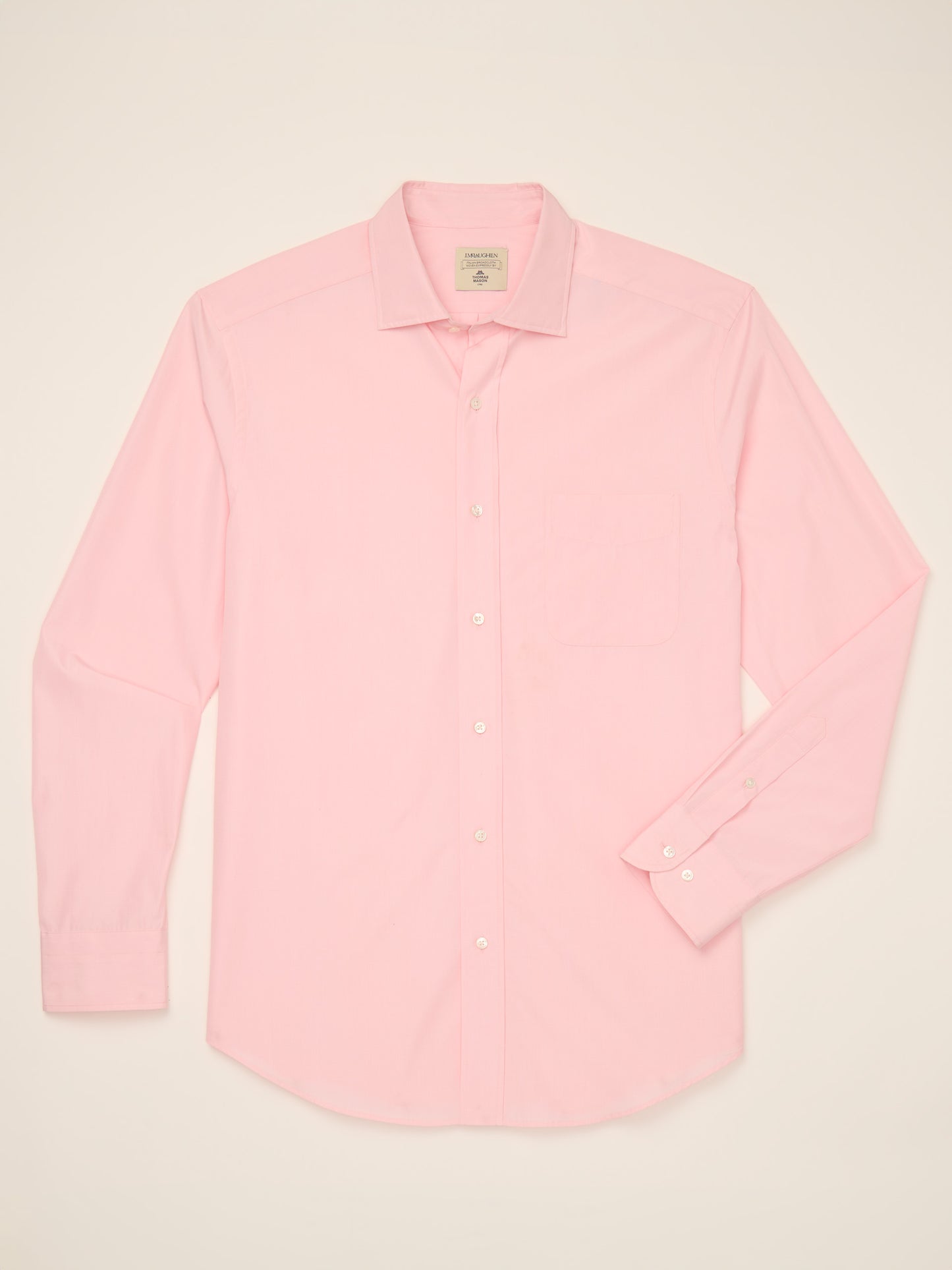 J.McLaughlin Club classic fit shirt in pink made with cotton.