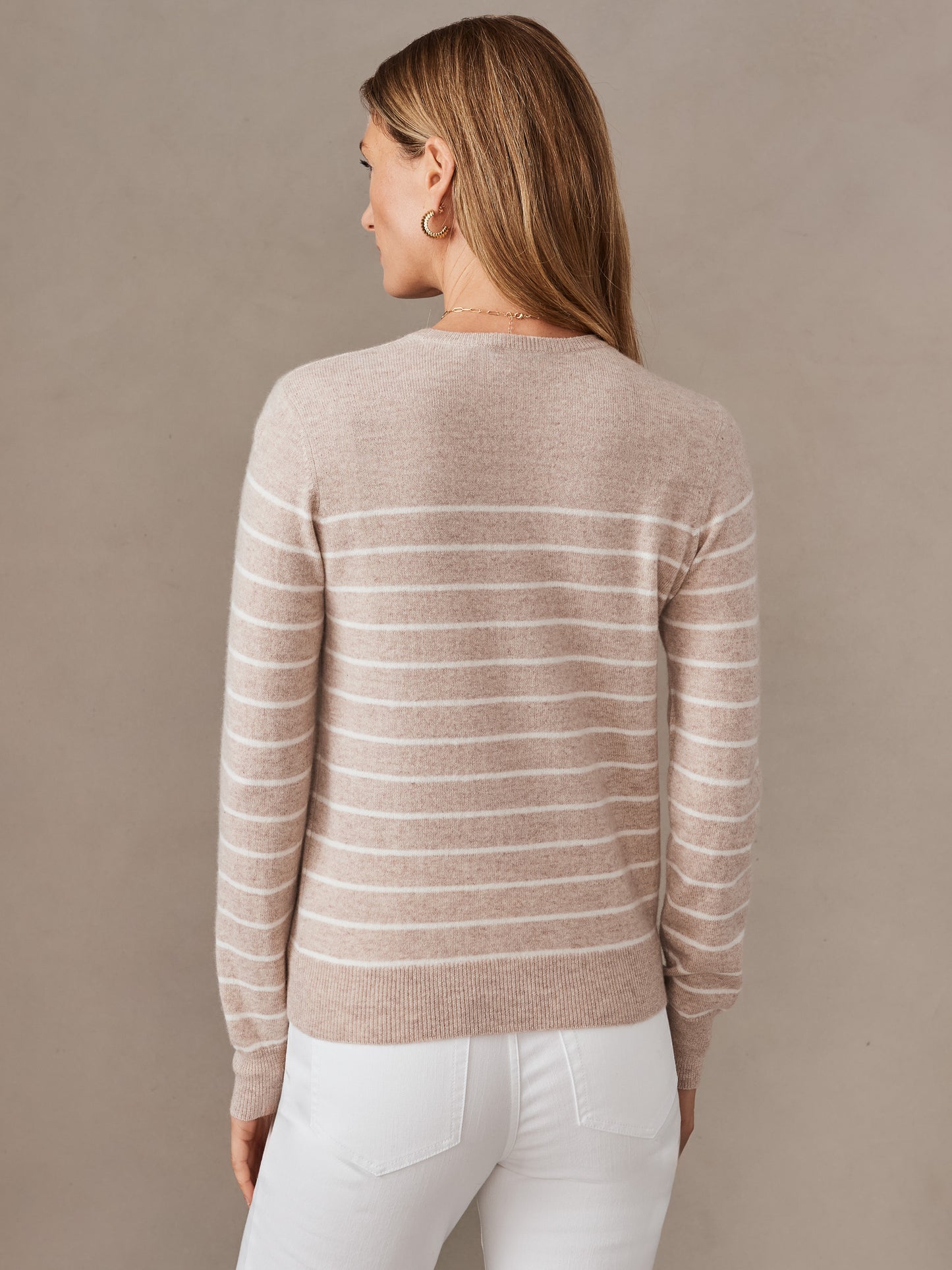 J.McLaughlin Colette sweater in oatmeak/ivory made with cashmere.