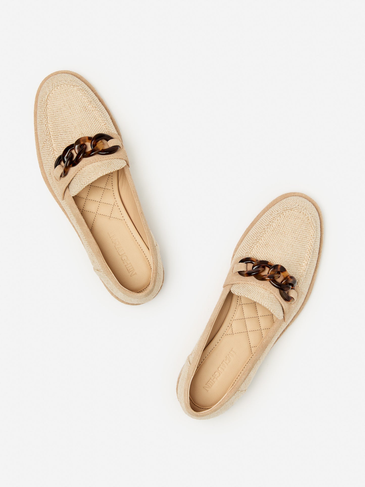 J.McLaughlin Concetta loafers in wheat made with cotton/jute.