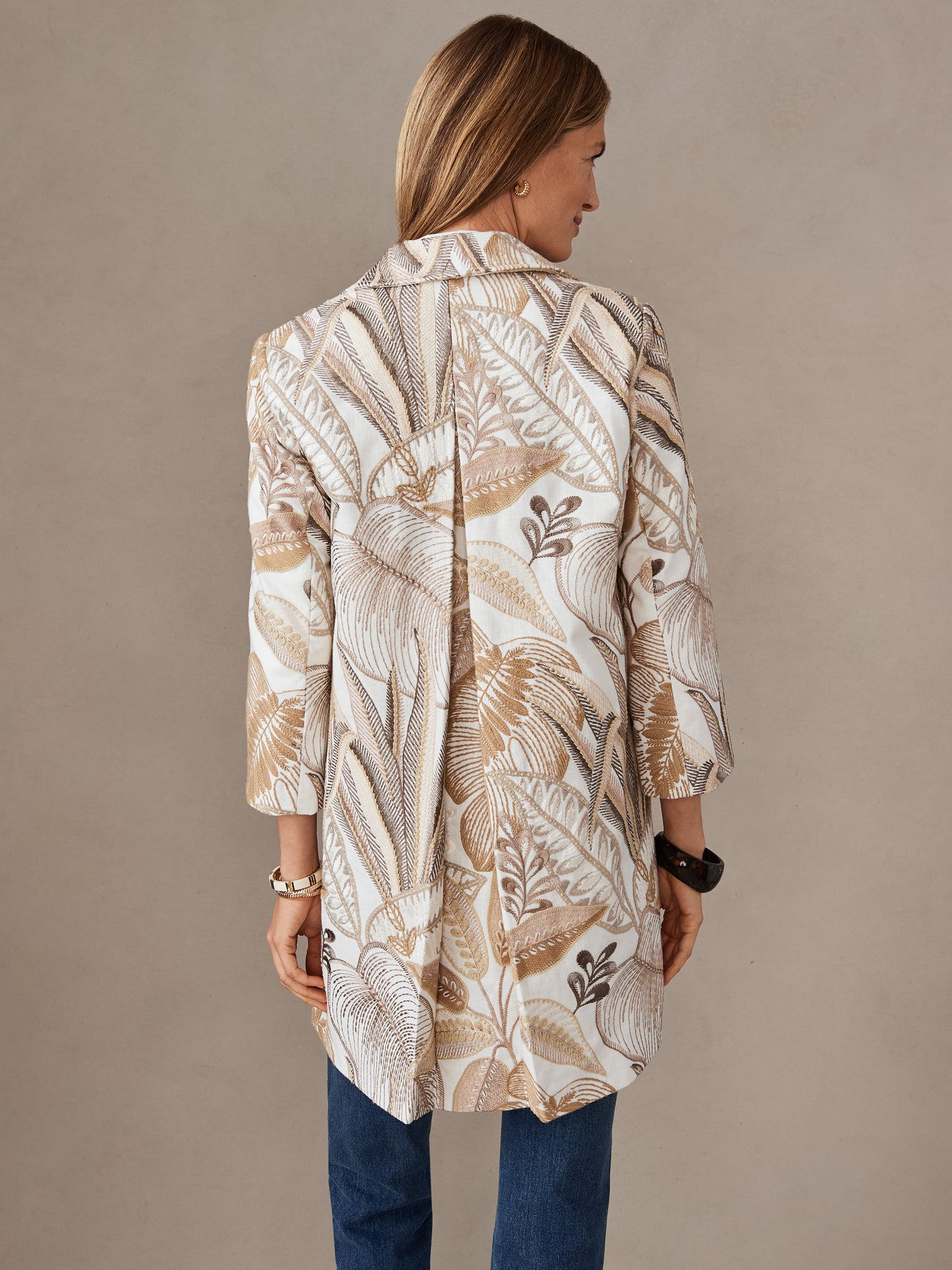 Deirdre Coat in Lush Leaves Embroidery