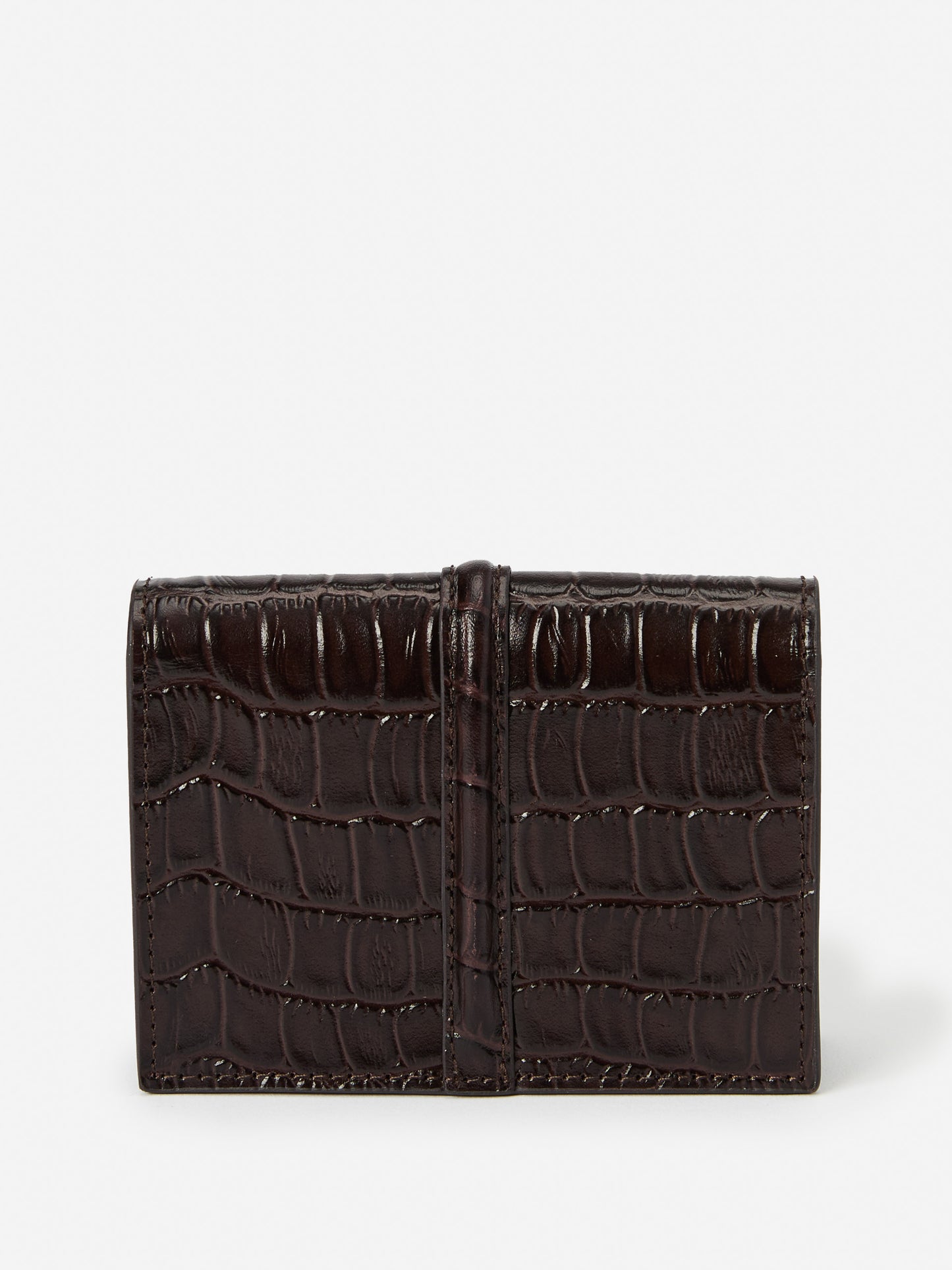 J.McLaughlin Dinah Wallet in dark brown made with crocodile.