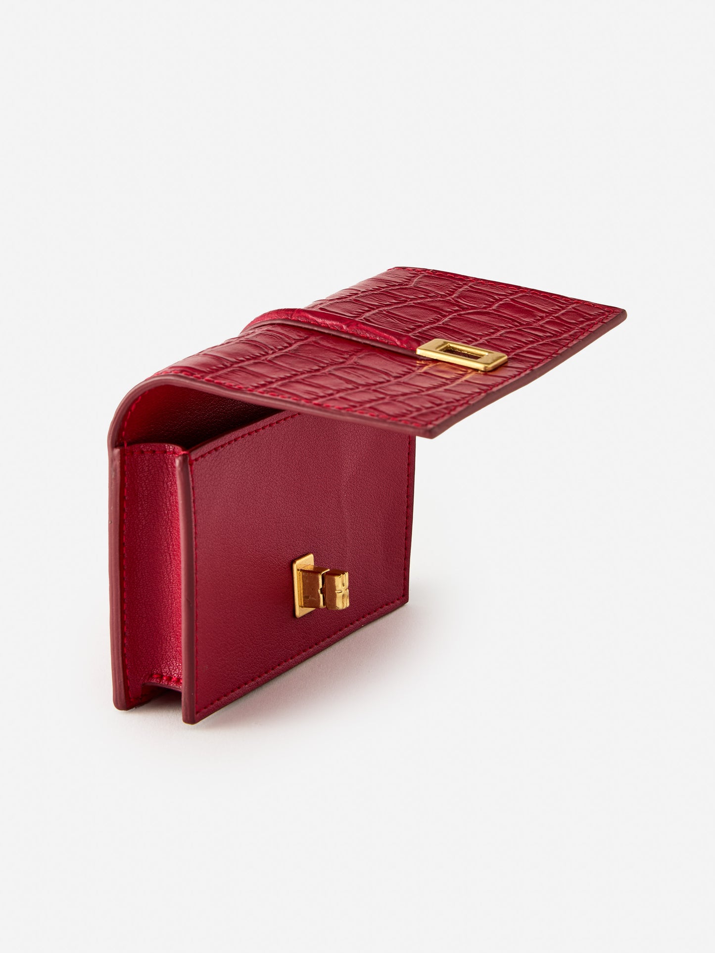 J.mcLaughlin Dinah wallet in red made with leather.