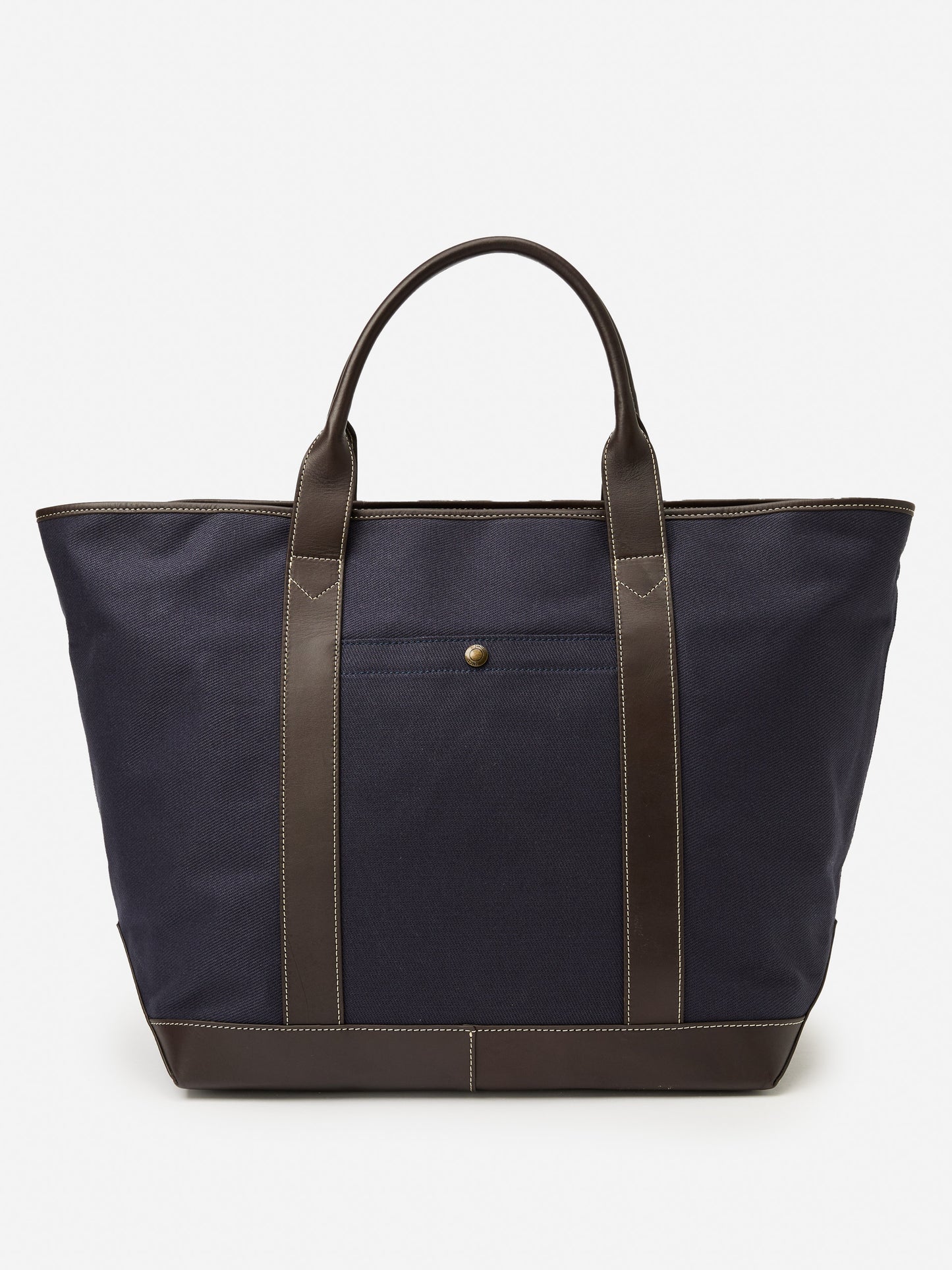 J.McLaughlin Men's everday tote in navy made with nylon and leather.