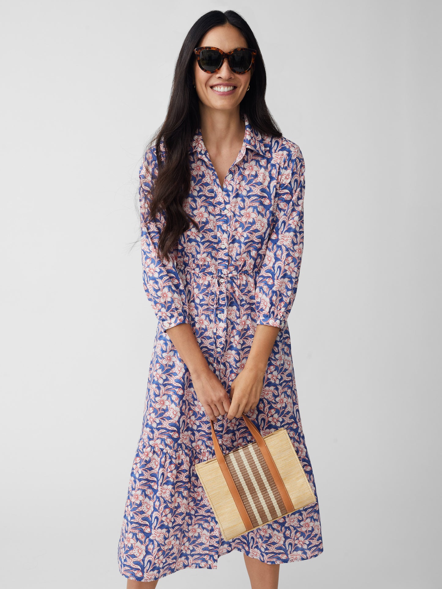 J.McLaughlin Ines tote in natural made with grasscloth.