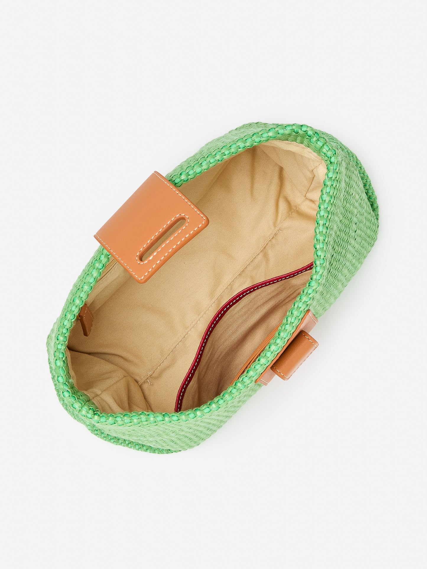 J.McLaughlin Gail clutch in Green made with Glasscloth.