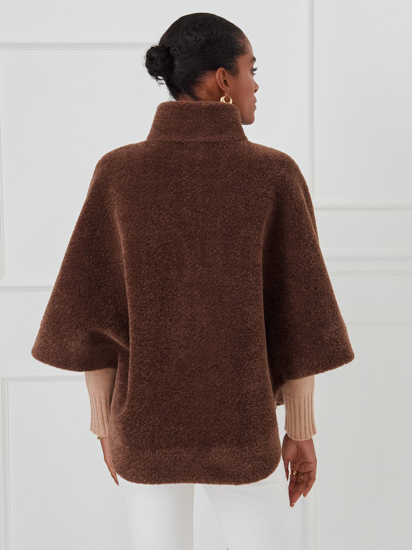 J.McLaughlin Gretchen poncho in brown made with polyester.