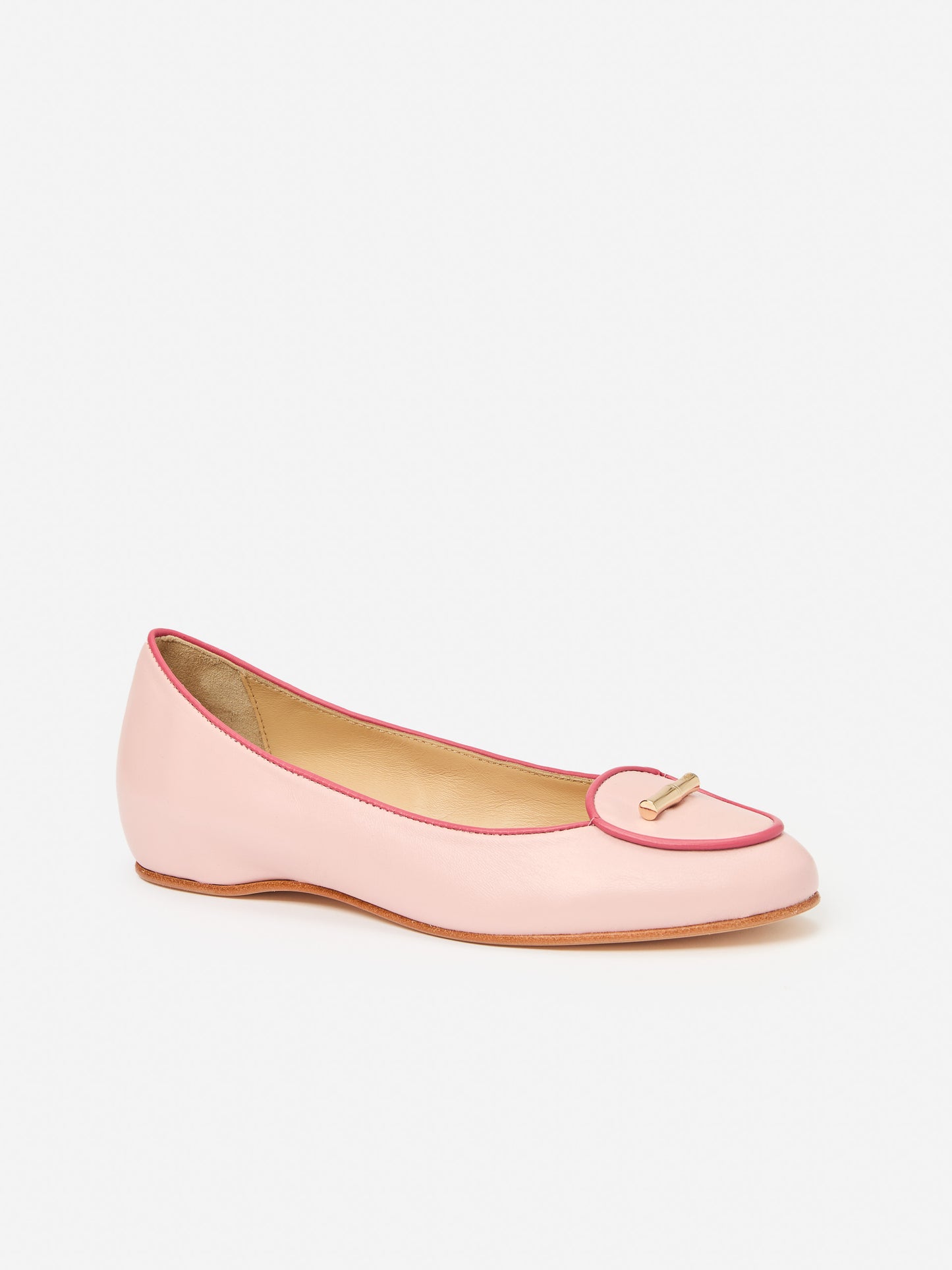 J.McLaughlin Hollis flats in pink made with lamb nappa leather.