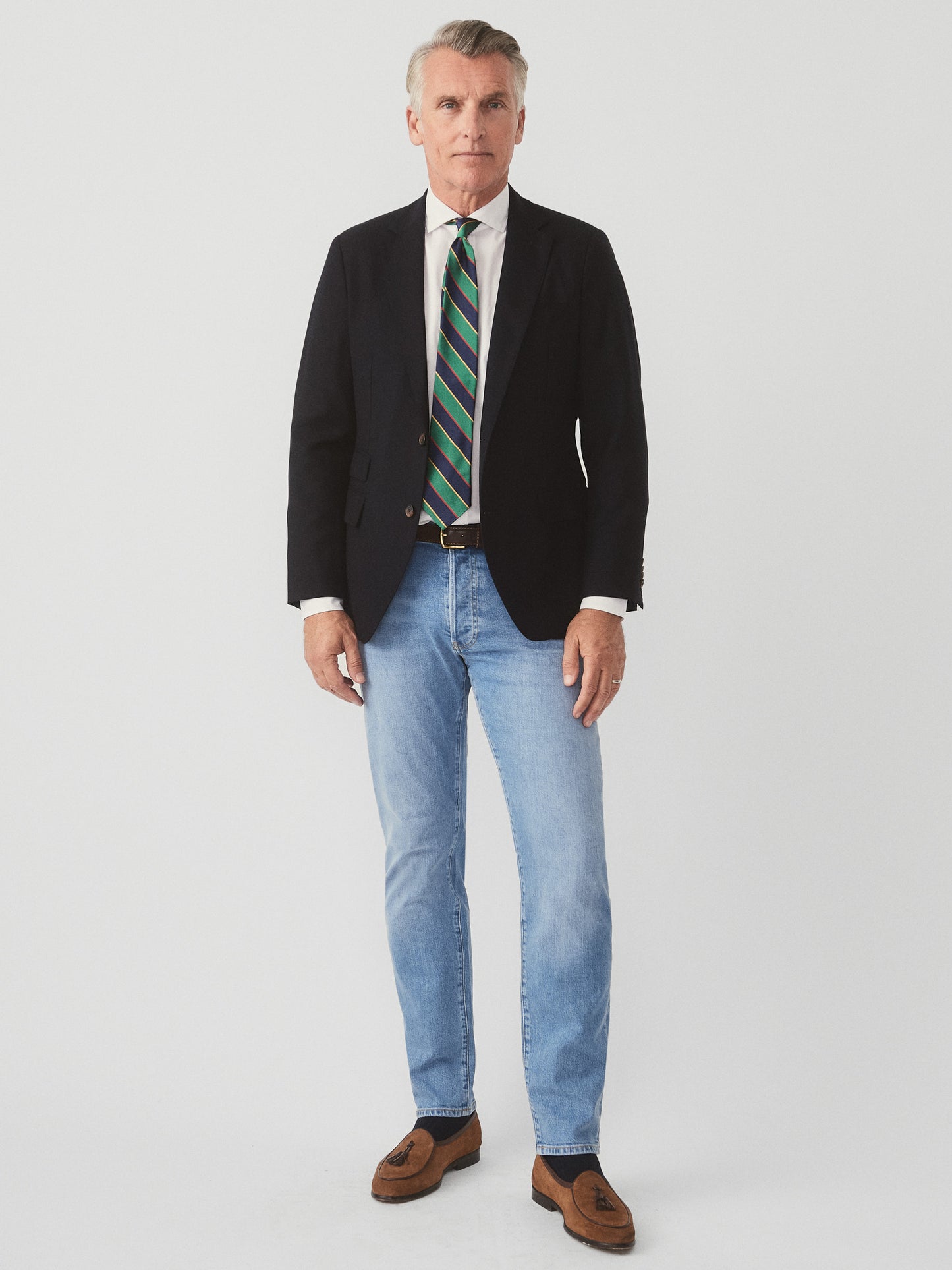 J.McLaughlin Hyland jeans in sun faded denim made with cotton.
