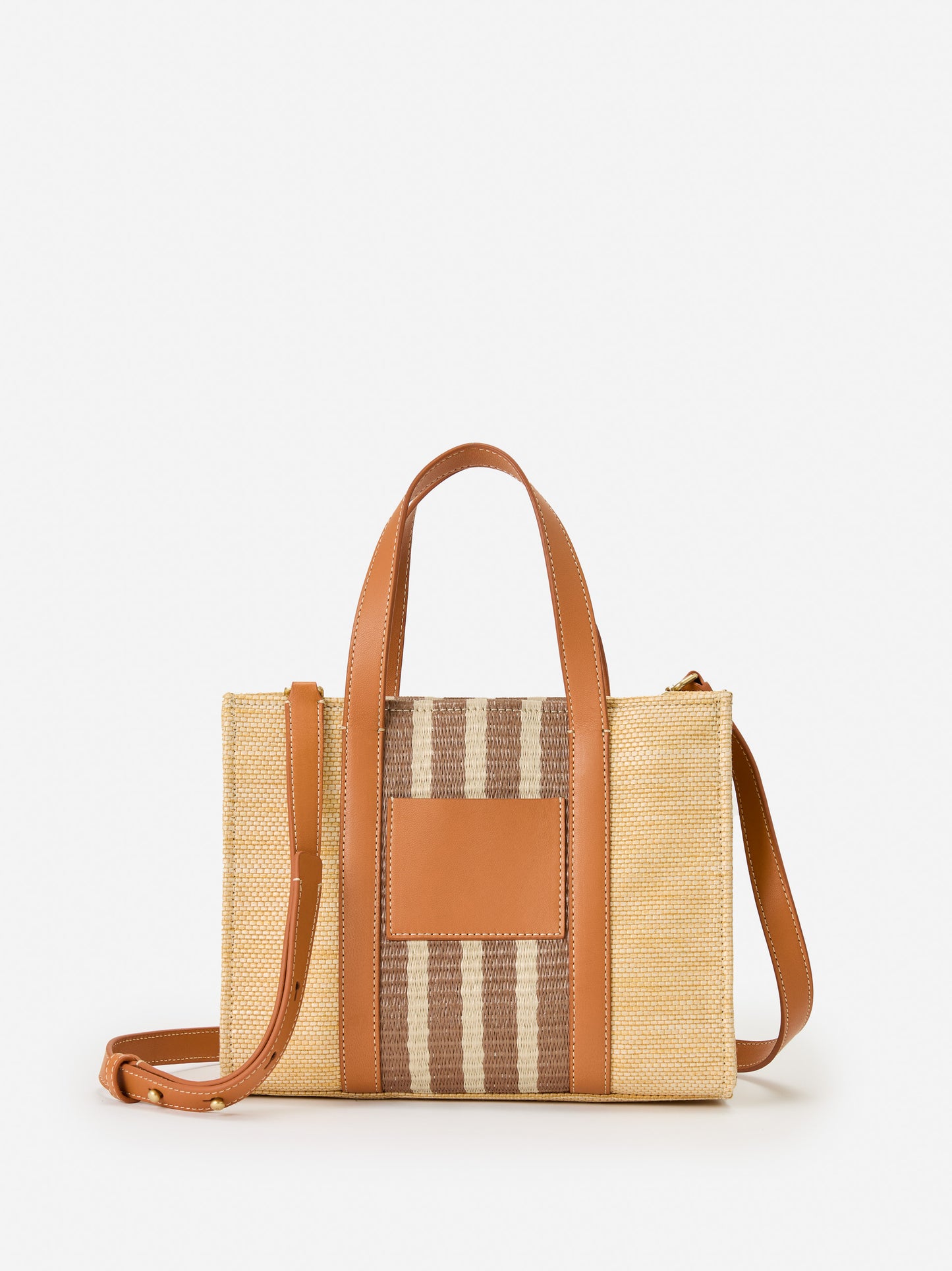 J.McLaughlin Ines tote in natural made with grasscloth.