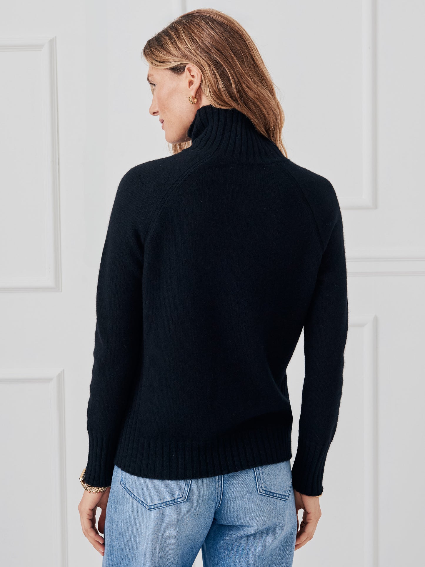 J.McLaughlin Isla sweater in black made with cashmere.