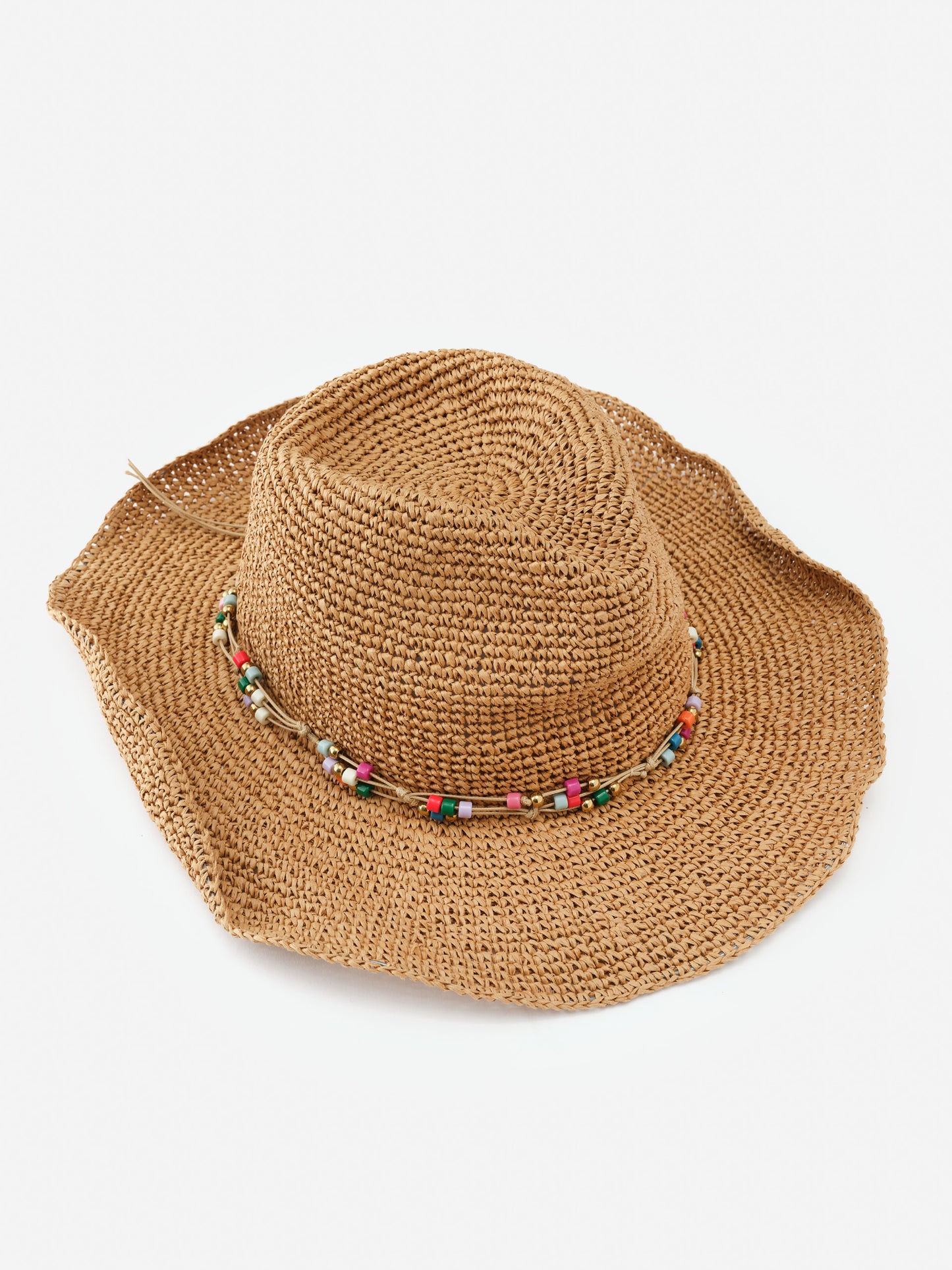 J.McLaughlin Juliette hat in natural/multi made with straw.