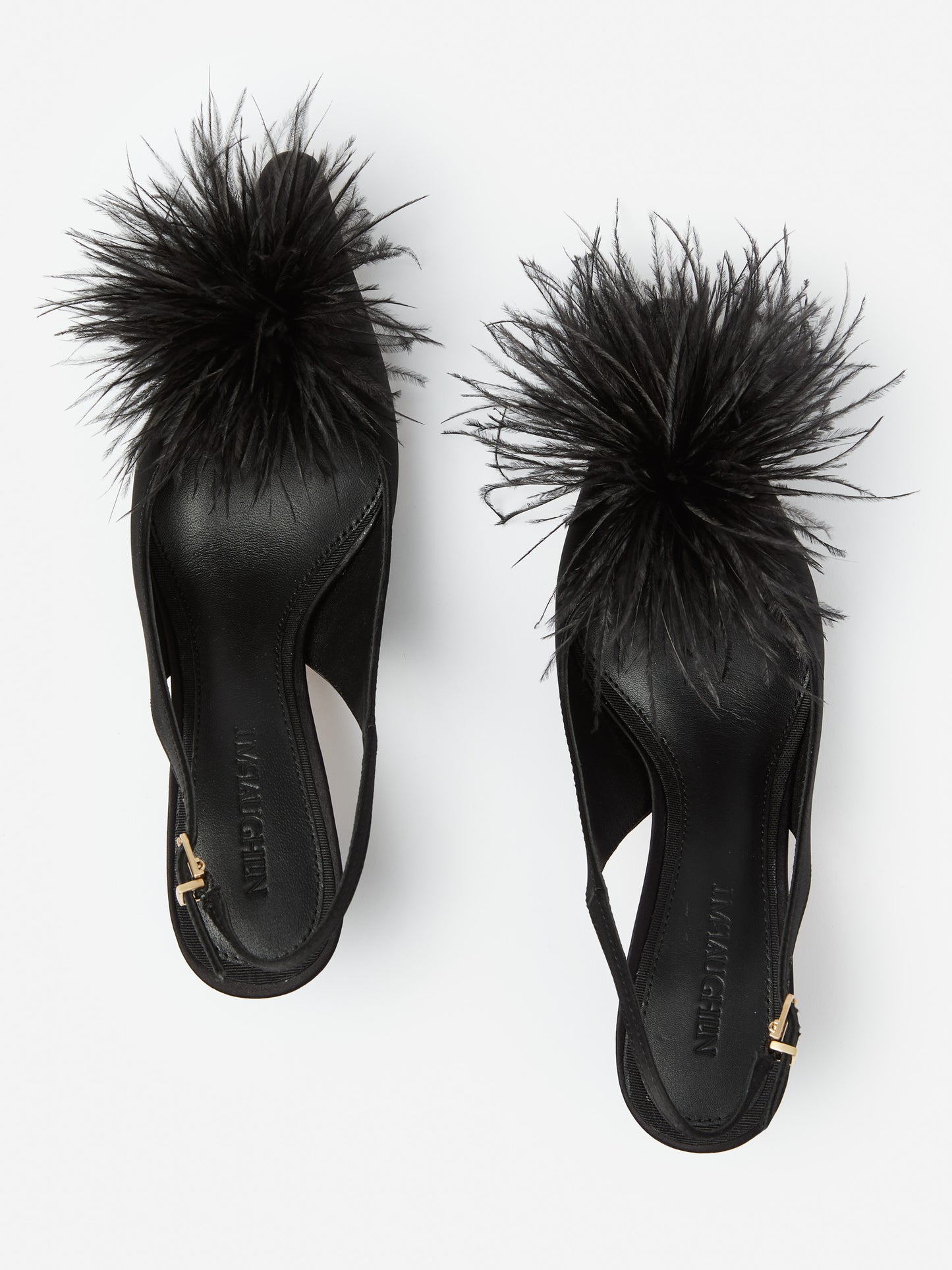 J.McLaughlin Kylie shoes in black made with satin.