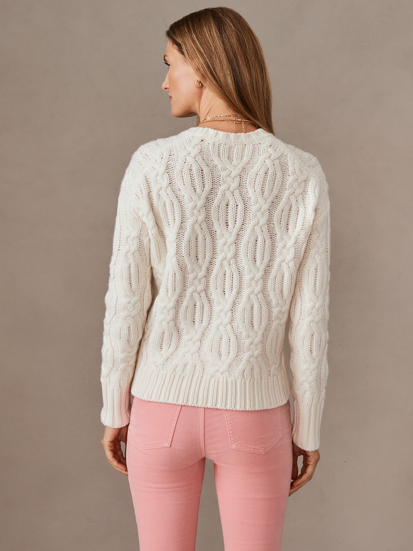 J.McLaughlin Celia sweater in ivory made with cashmere.