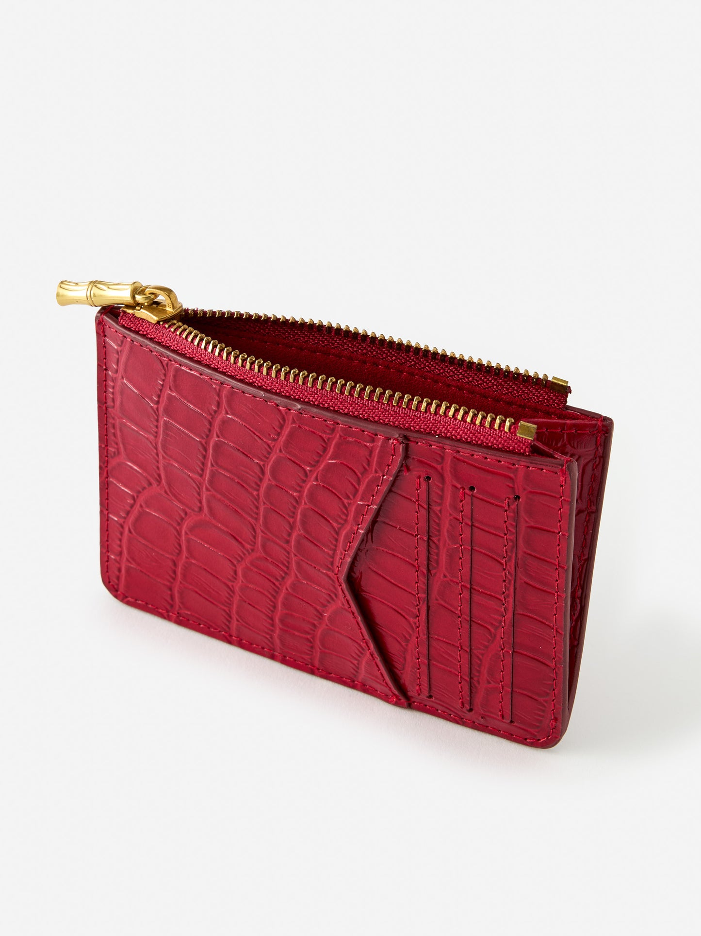 J.mcLaugjlin Libi card case in red made with leather.