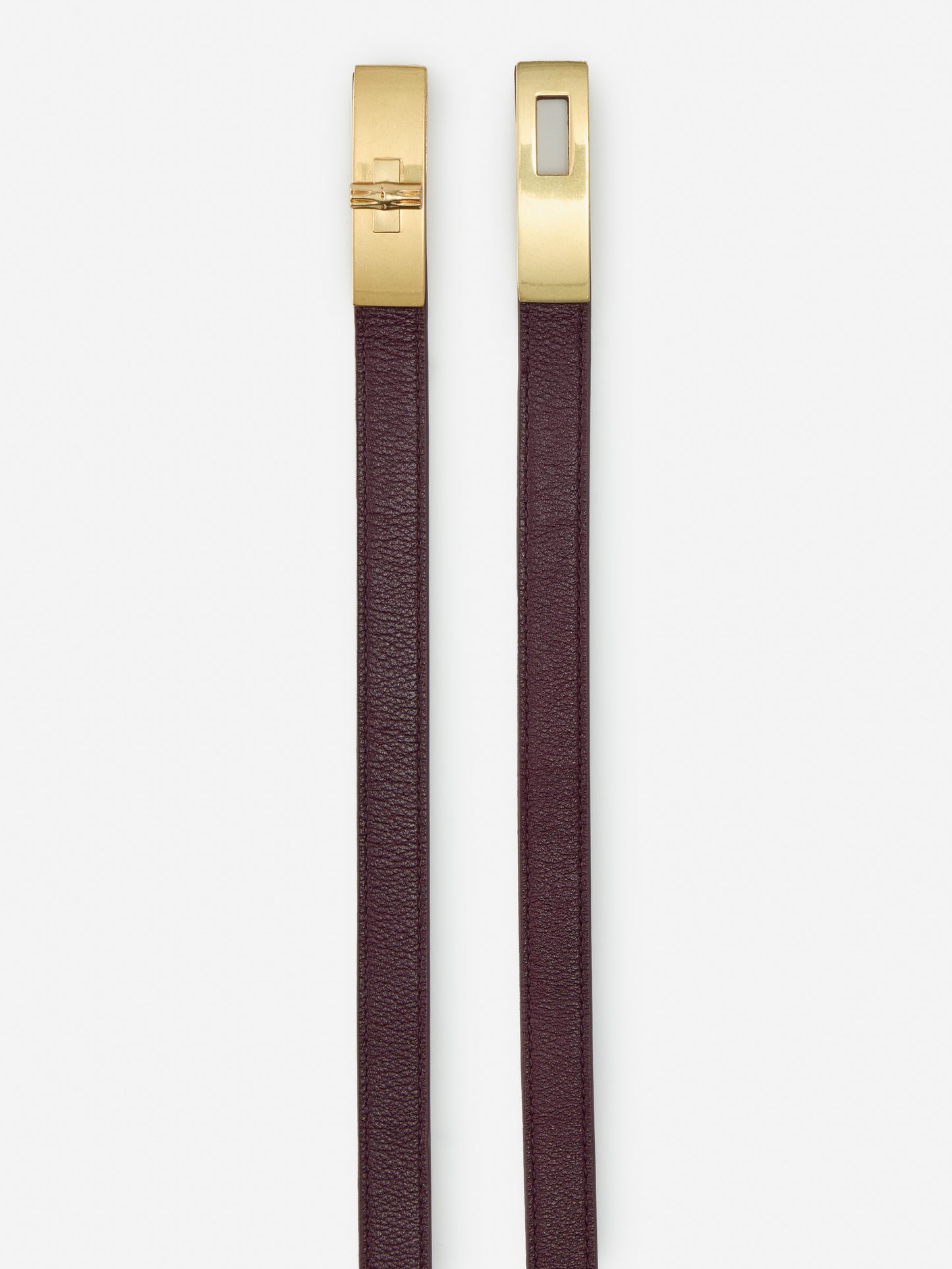 J.McLaughlin Liv belt in merlot made with leather.