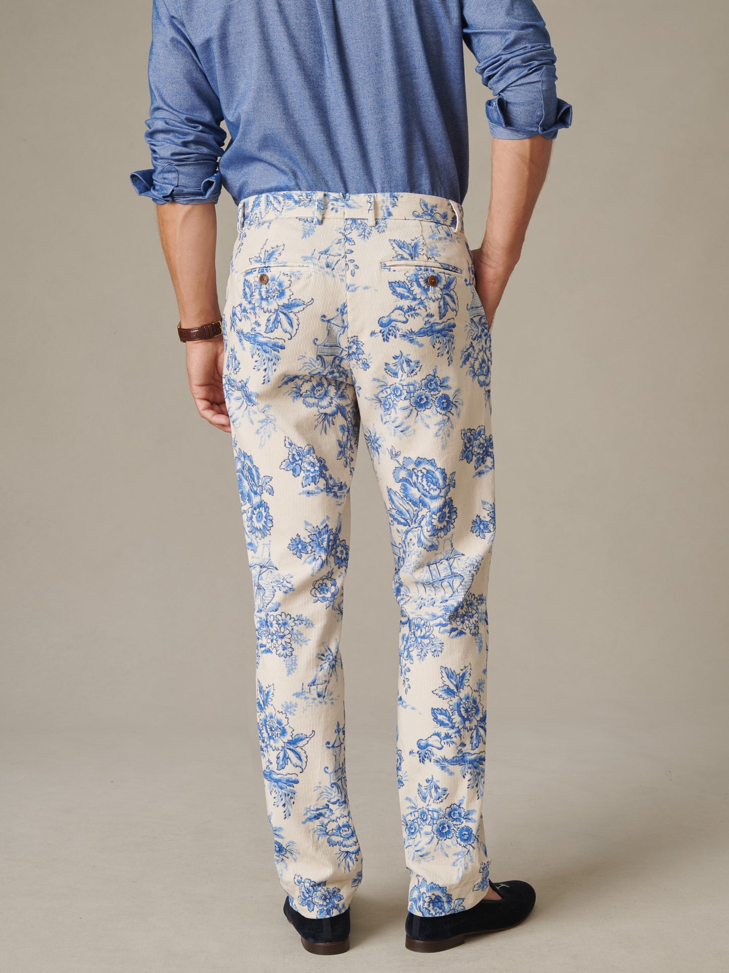 Madison Corduroy Fancy Pants in Antique Toile
