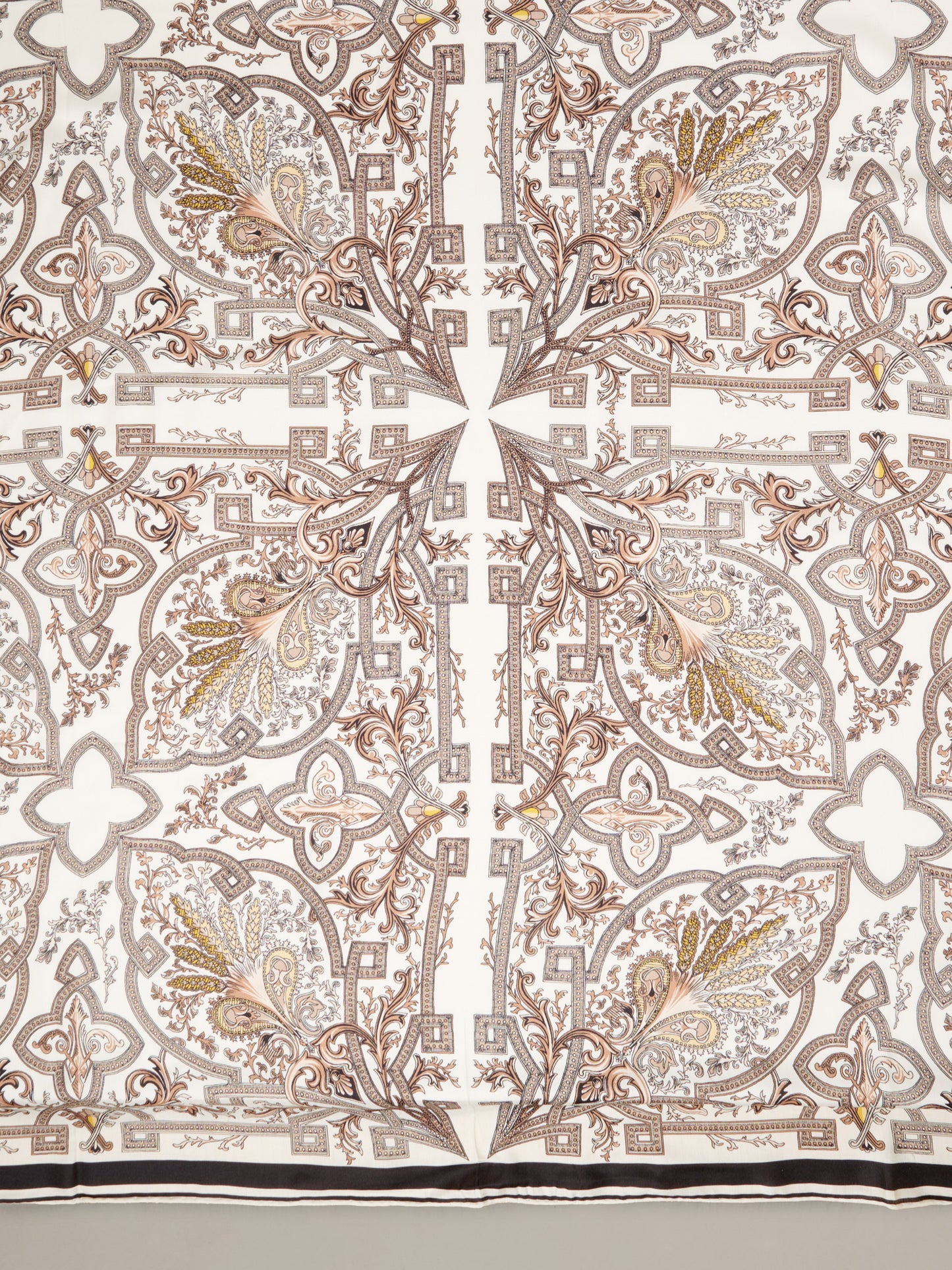 The Magic Silk Twill Scarf in Baroque Medallion Border