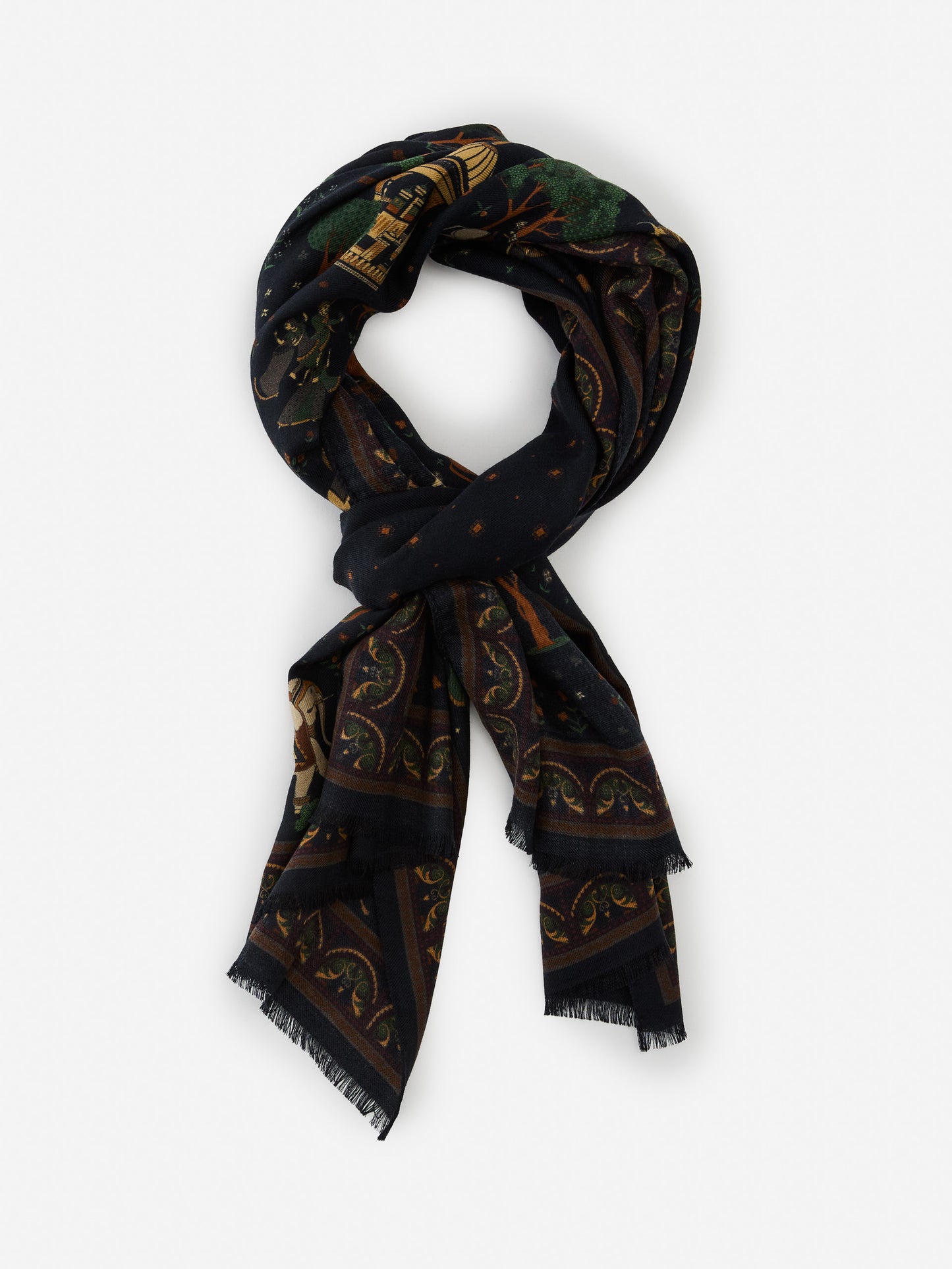 J.McLaughlin Men's scarf in navy made with wool.