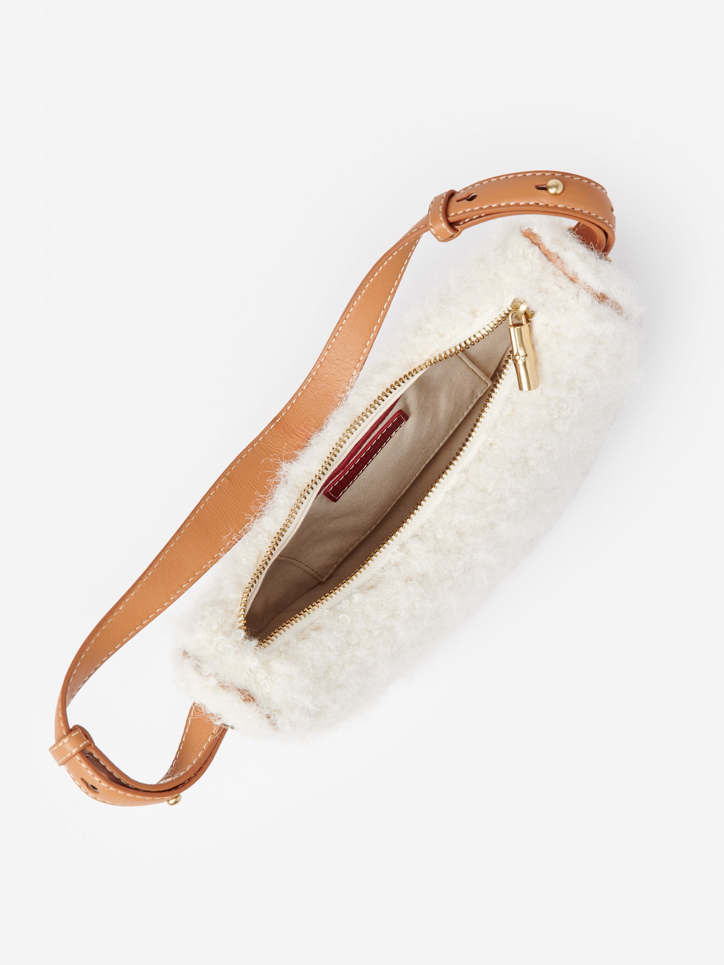 J.McLaughlin Mezzaluna bag in cream made with polyester.