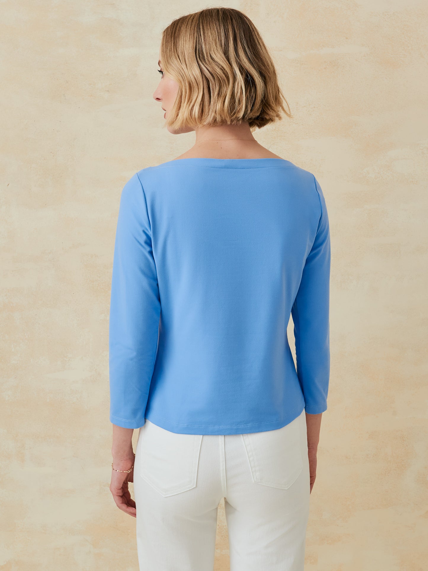 J.McLaughlin Natasha top in chambray made with catalina cloth.