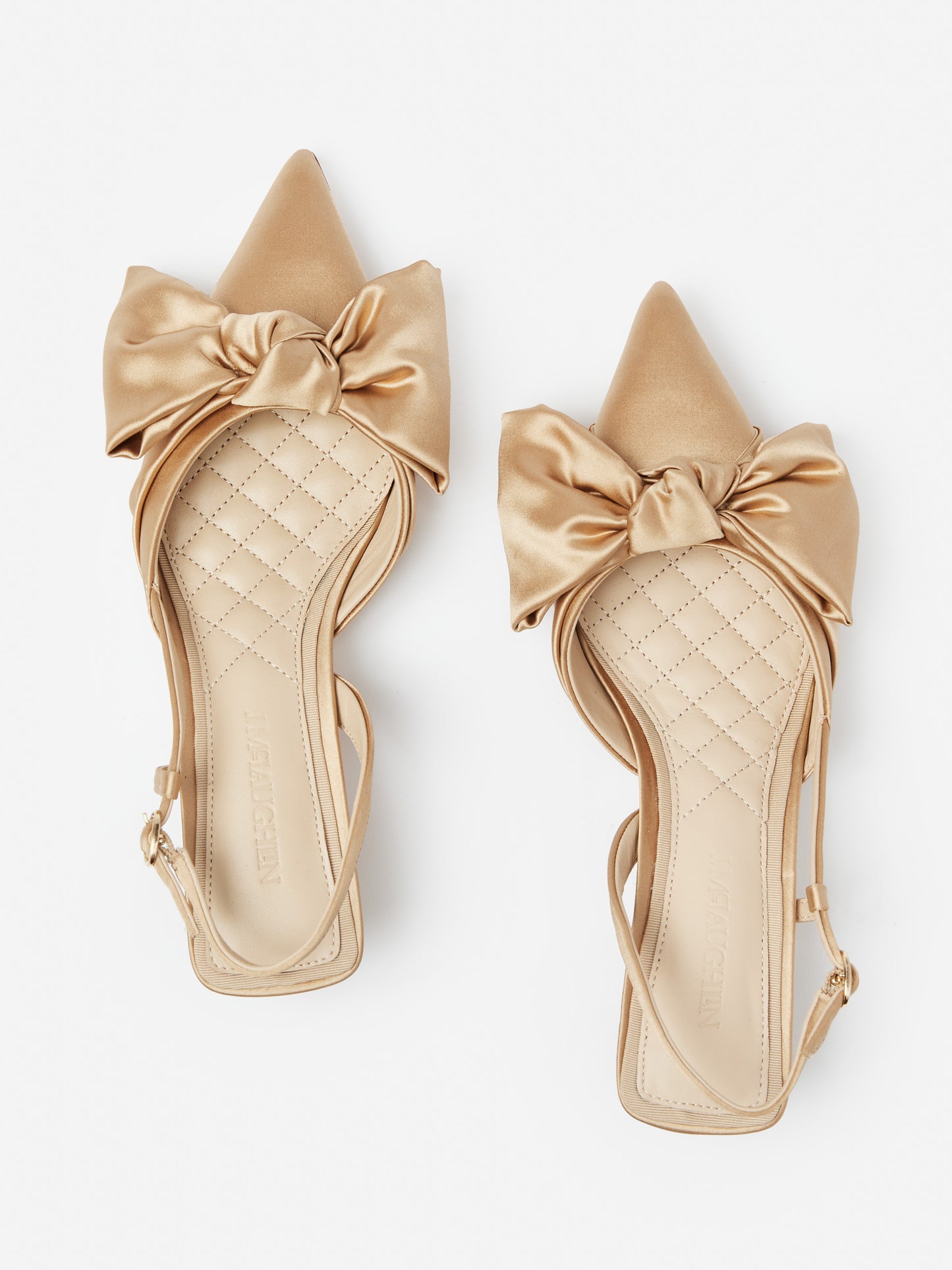 J.McLaughlin Natasha heels inn gold charmeuse made with satin.