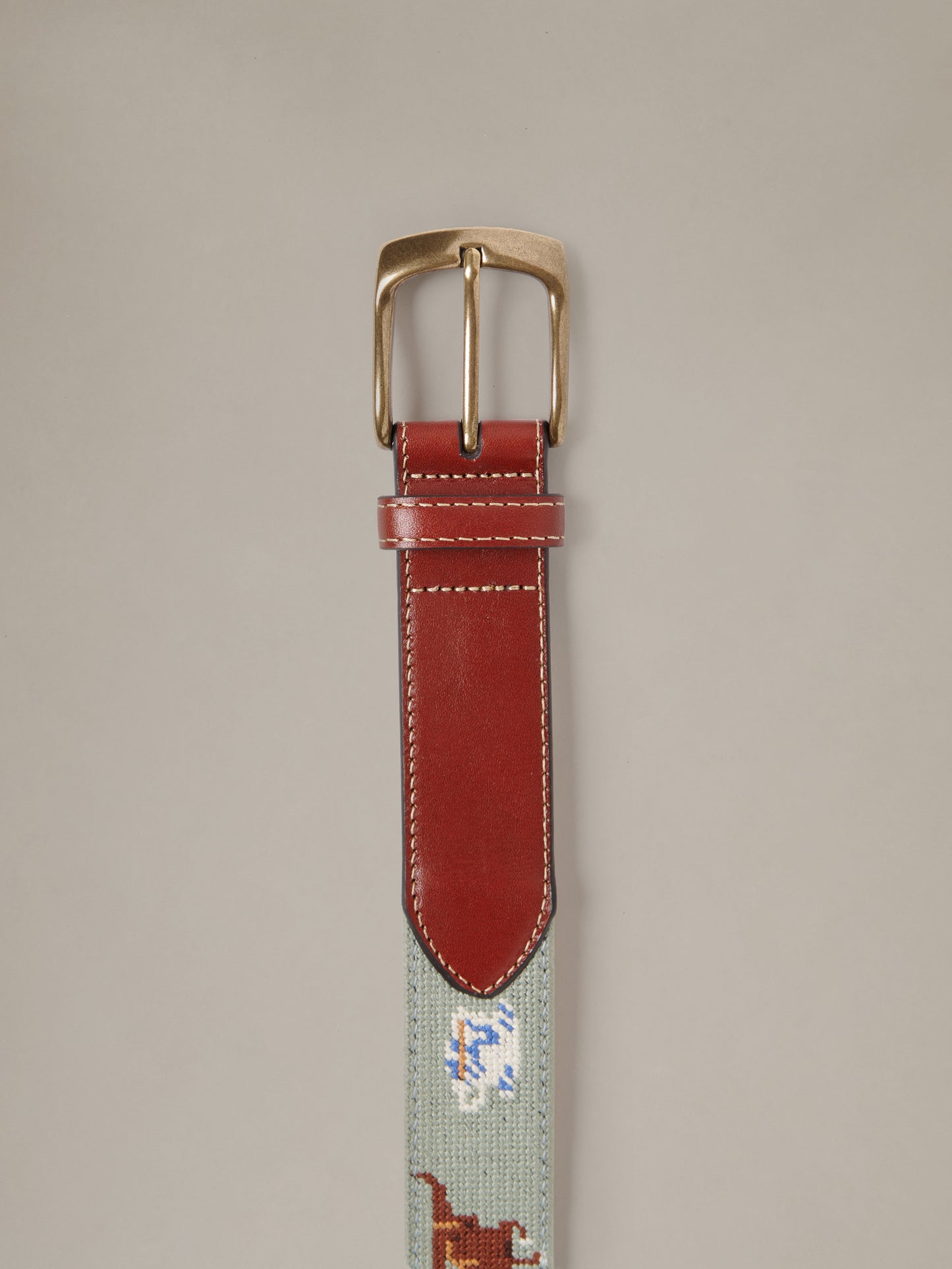 Needlepoint Belt in Bull in China Shop