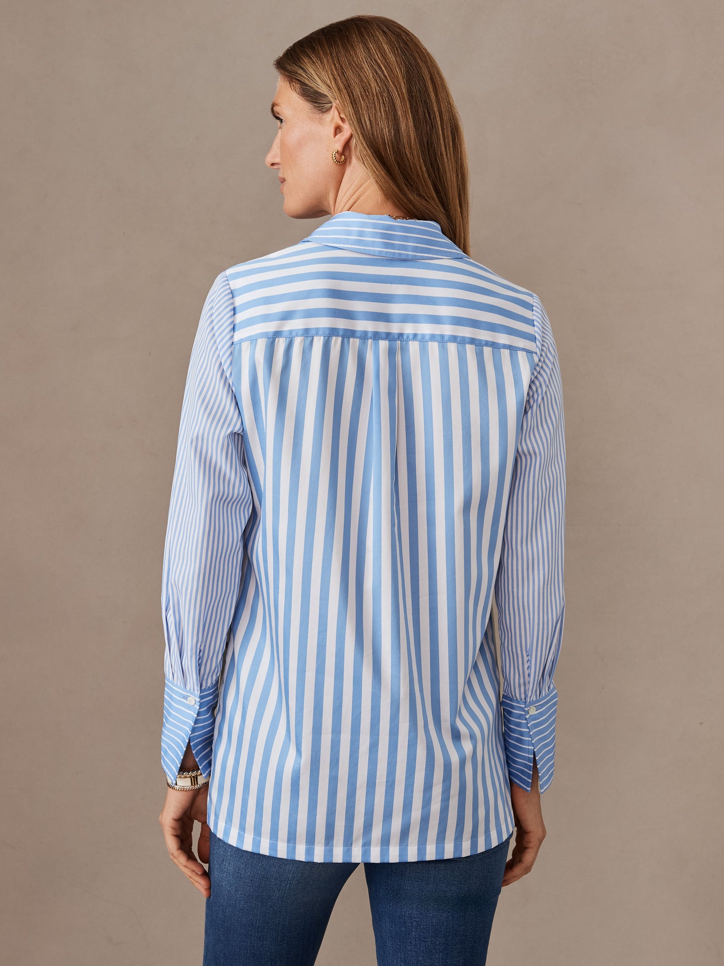 J.McLaughlin Nella top in off white/green made with Catalina cloth.