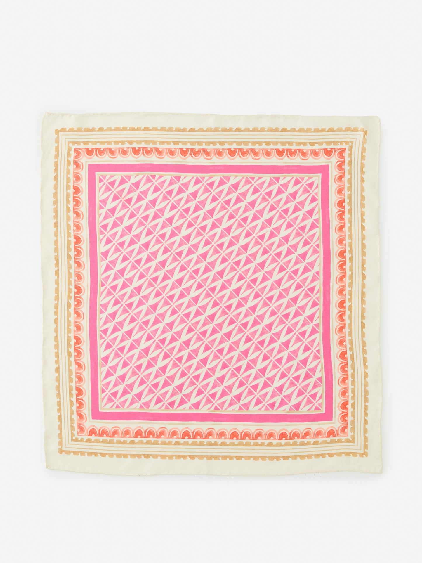 J.McLaughlin Nikka scarf in pink/tan made with silk.