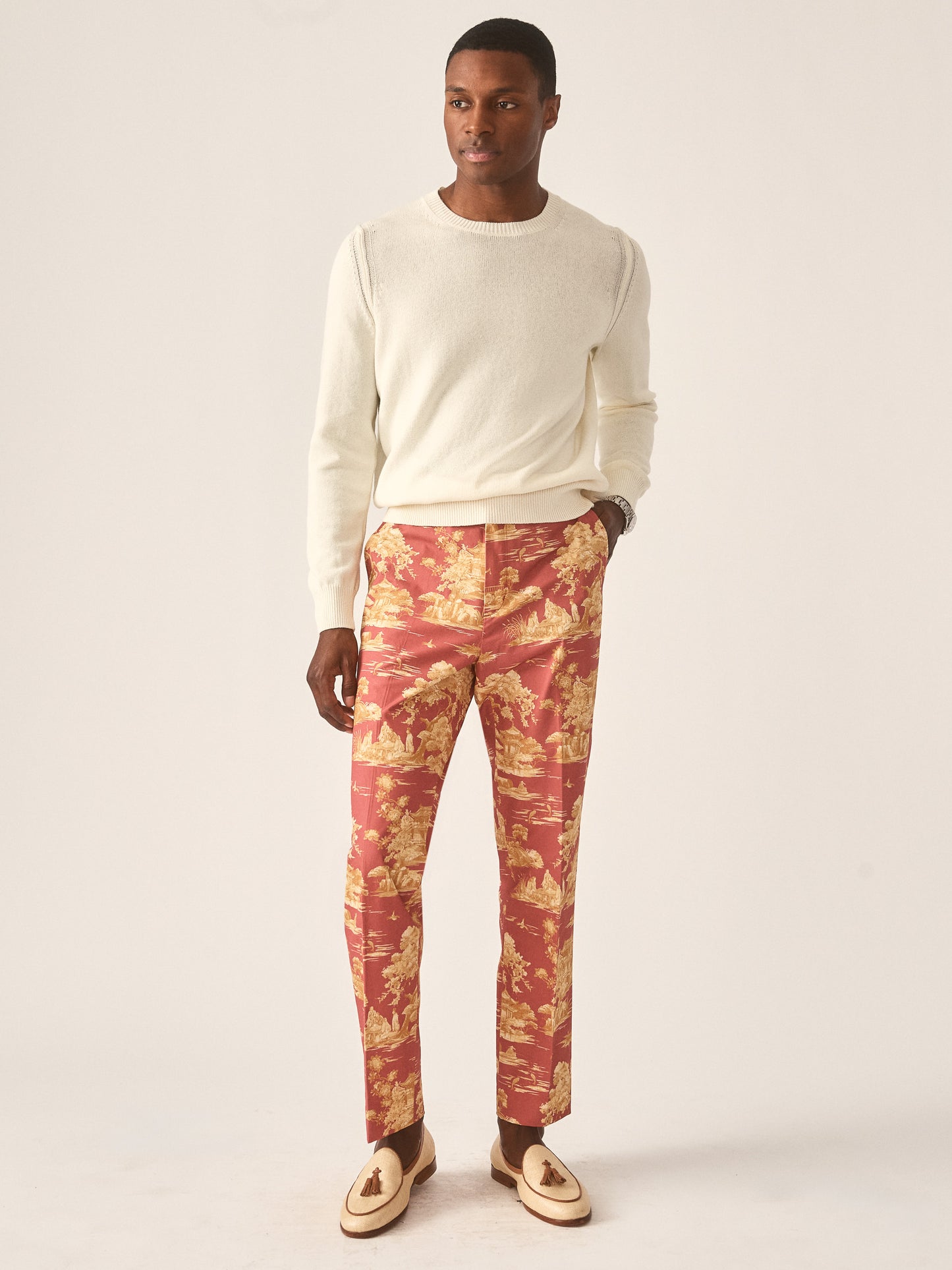 J.McLaughlin Rodrick sweater in Egret White made with Cotton.